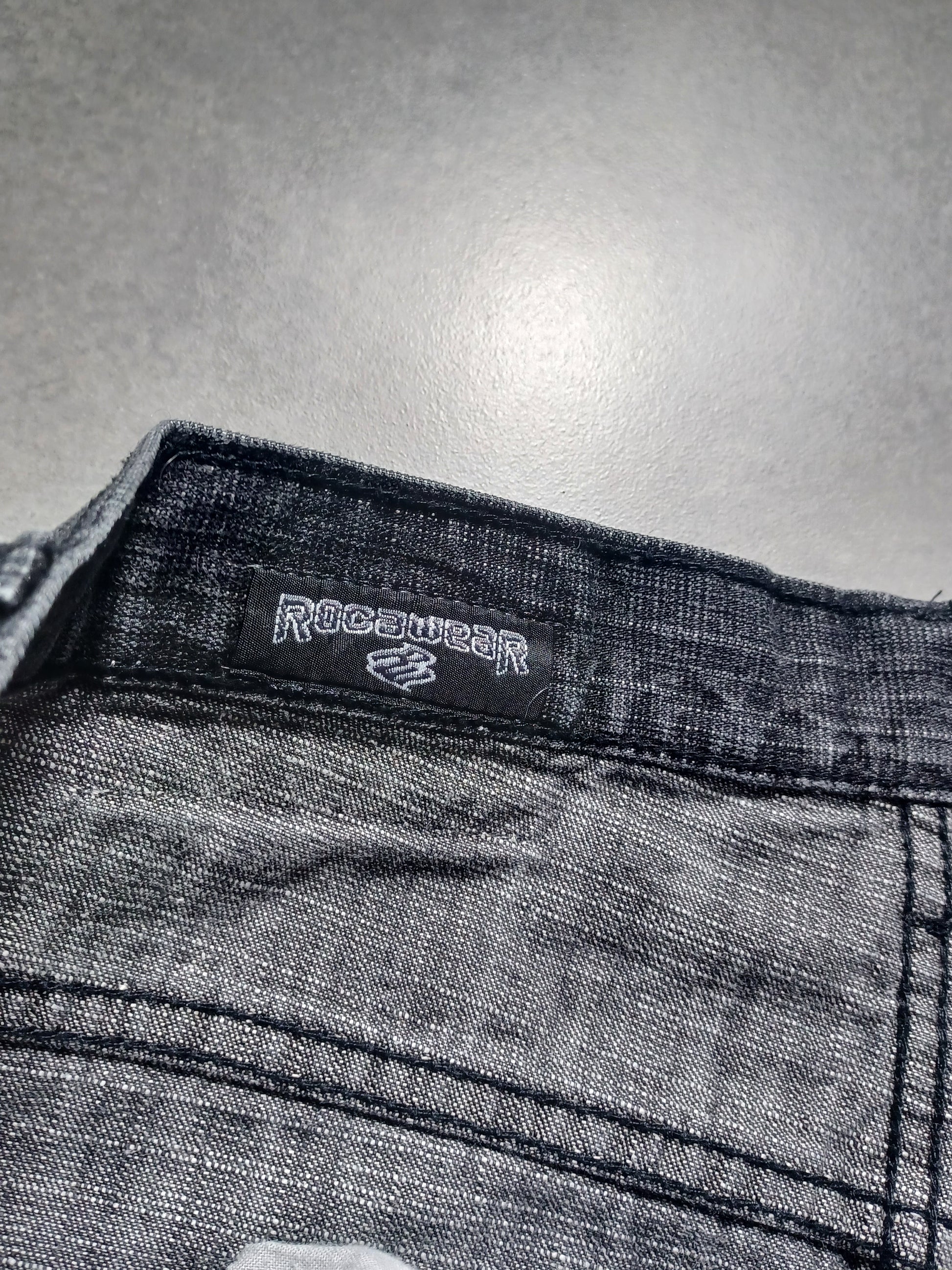 Czarne Baggy Jortsy Rocawear