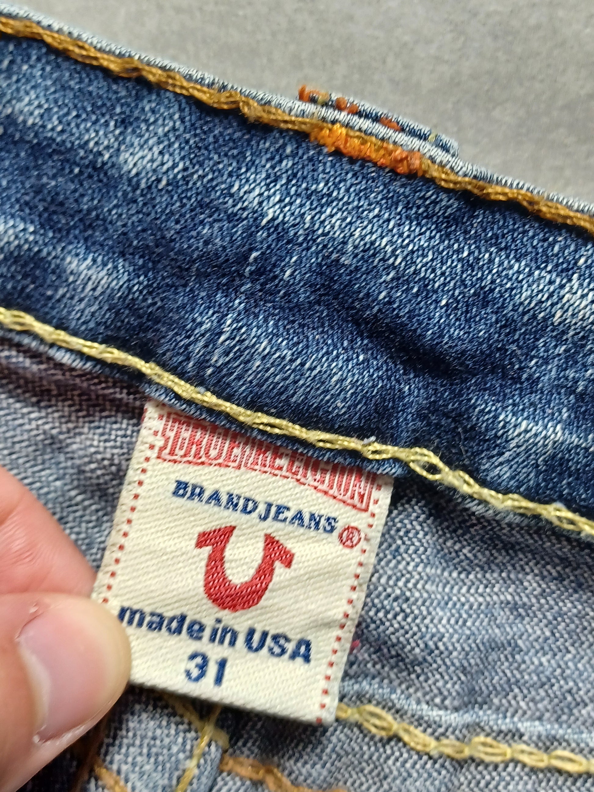 Granatowe low rise szorty True Religion