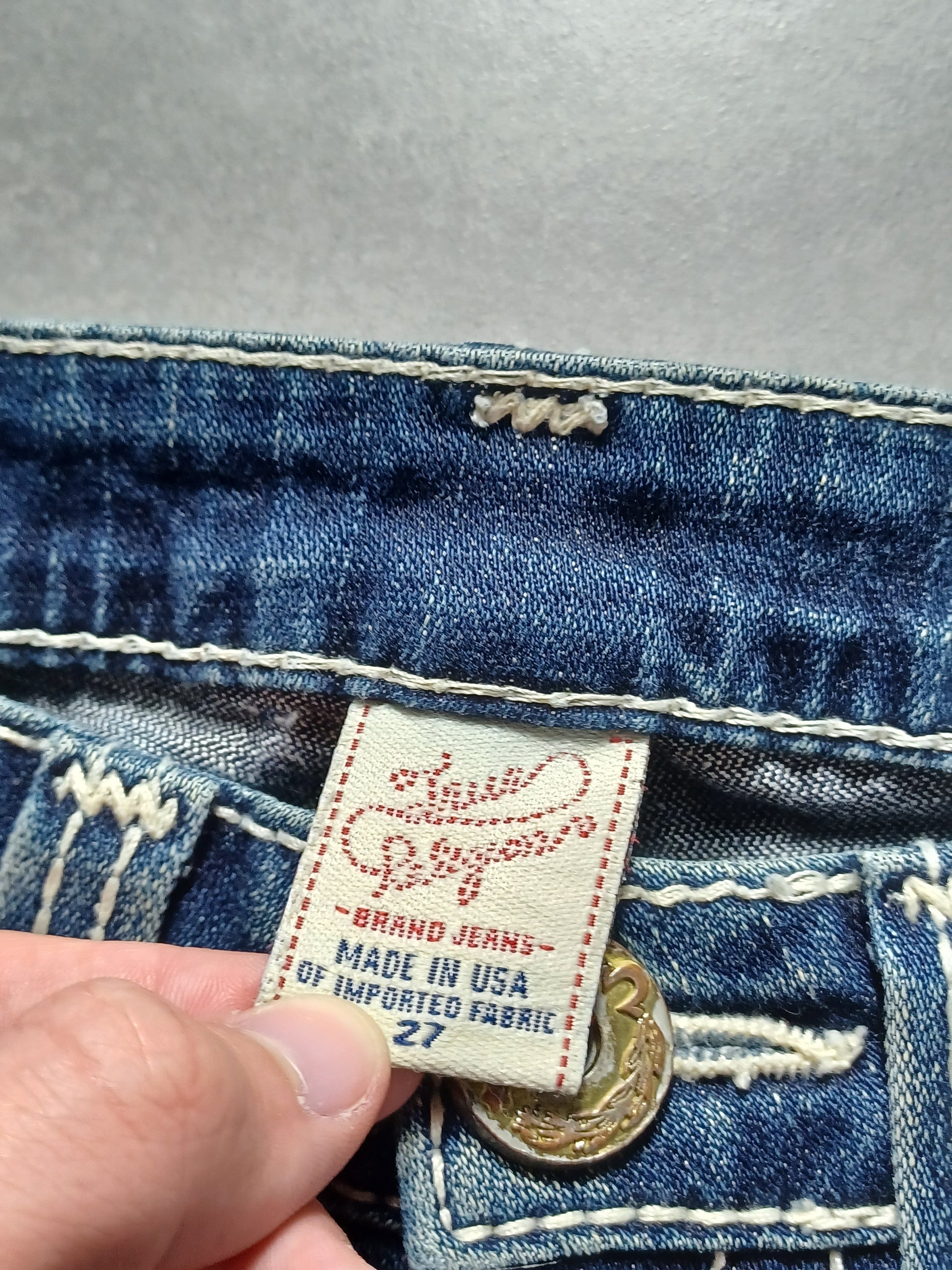 Granatowe low rise szorty True Religion