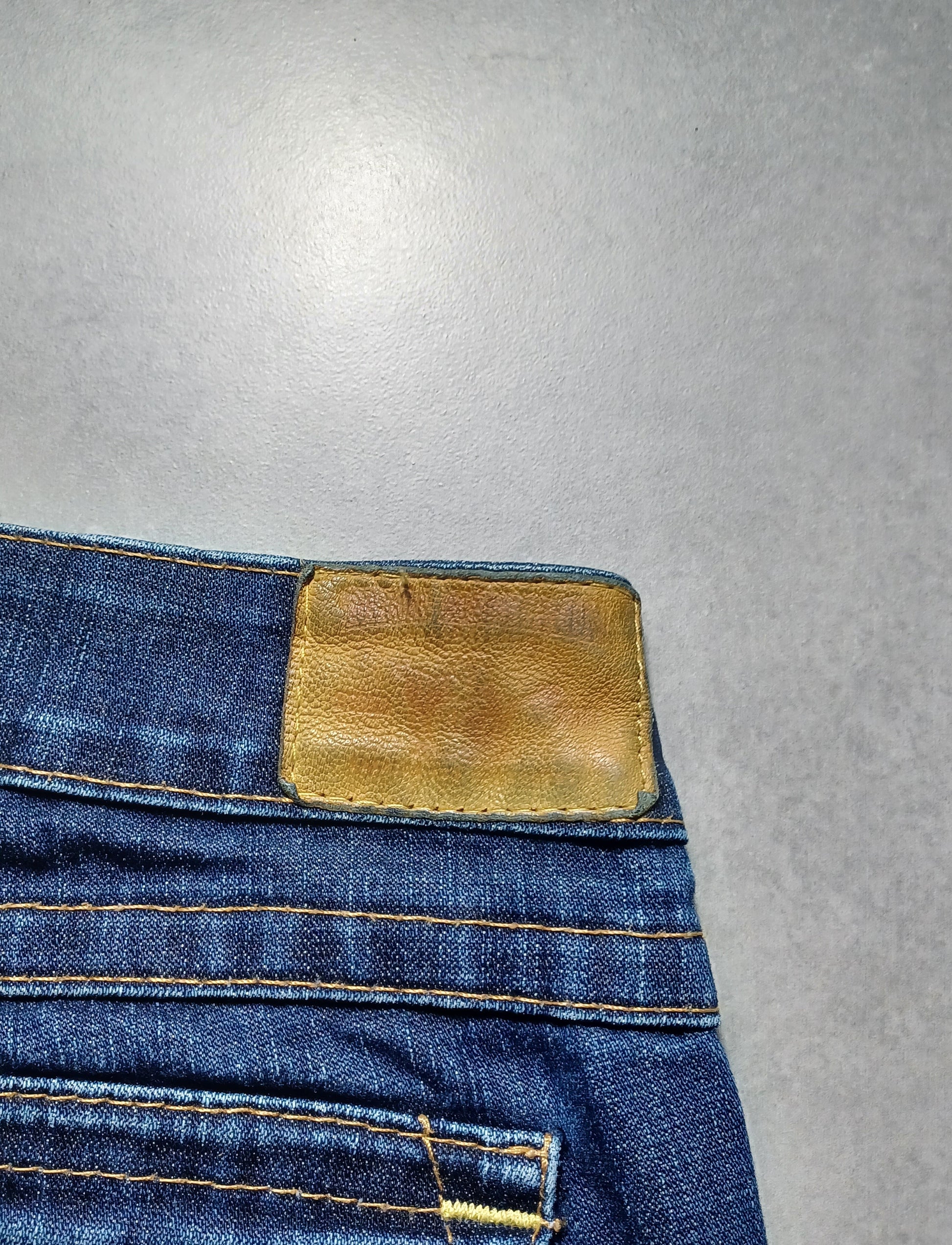 Granatowe low rise Flared Jeansy True Religion Flapy