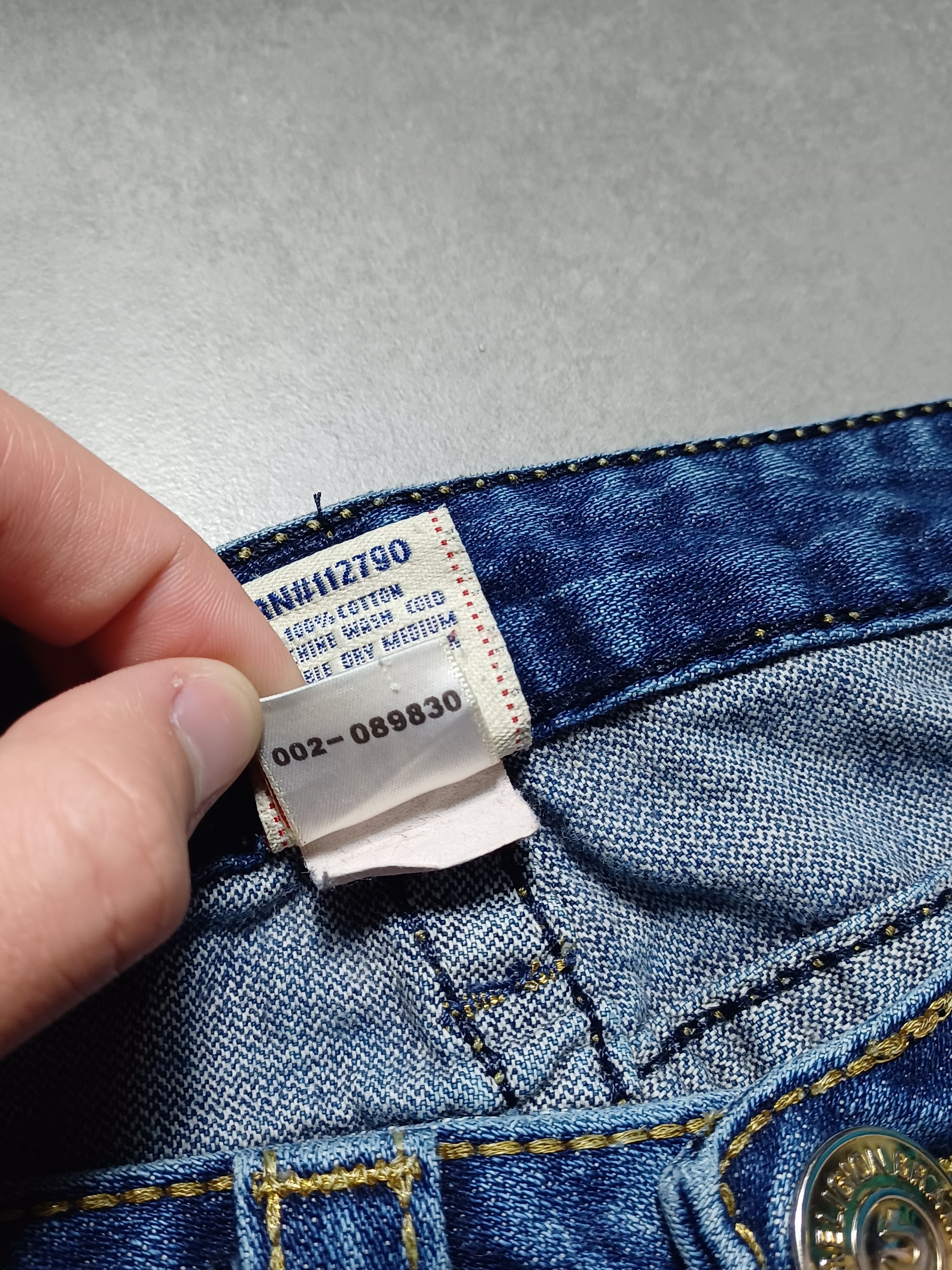 Granatowe low rise Flared Jeansy True Religion Flapy