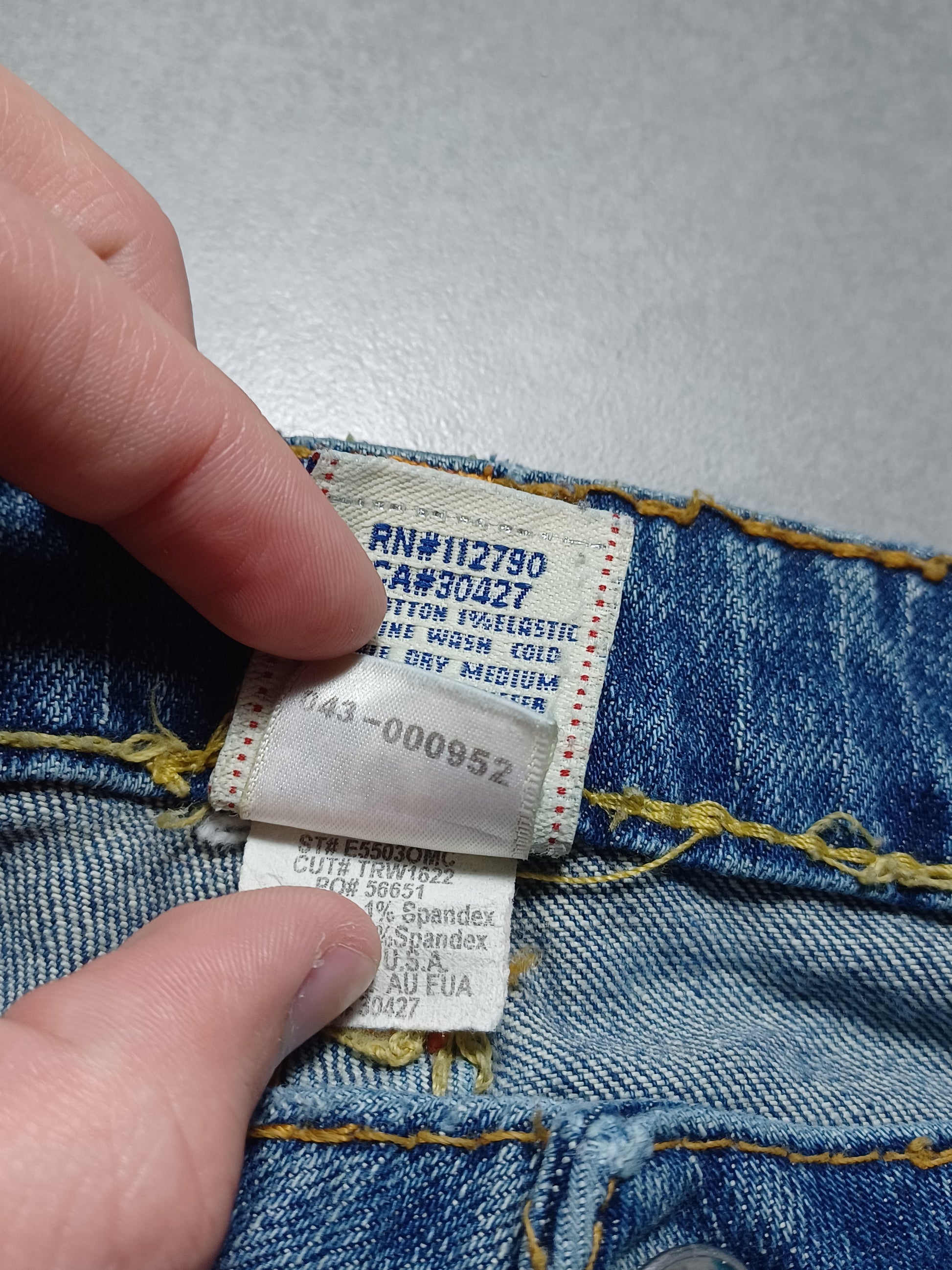 Niebieskie Low Flared Jeansy True Religion Flapy