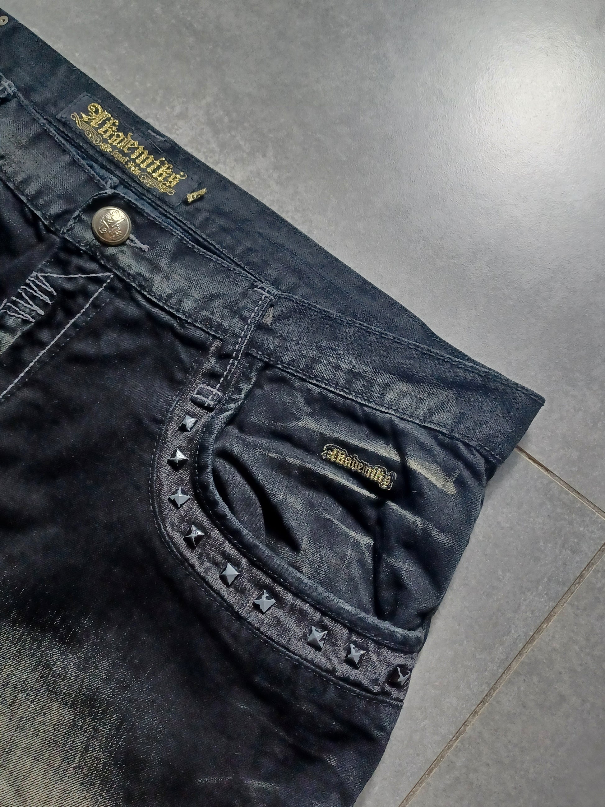 Czarne baggy Jortsy Akademiks