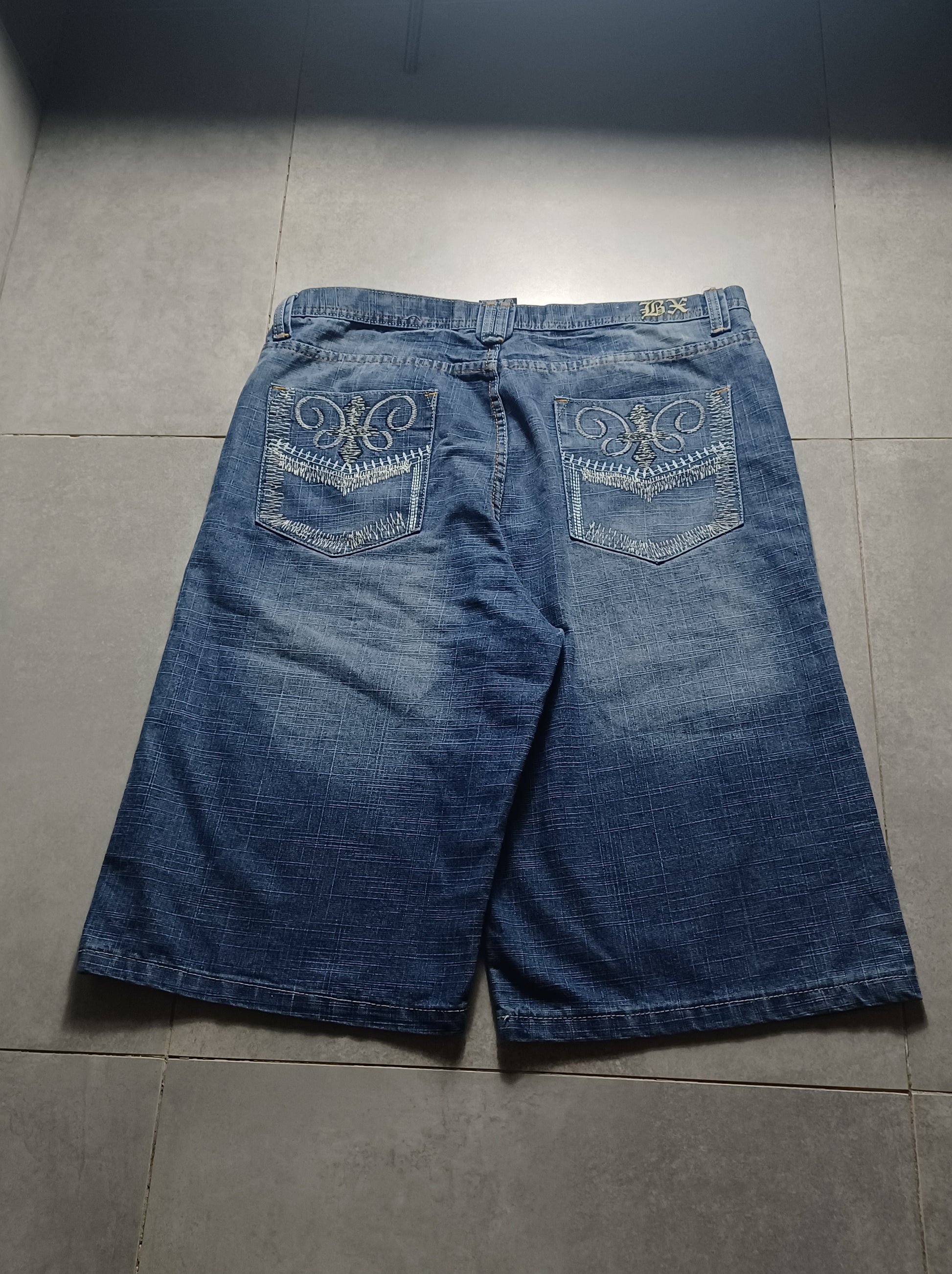 Niebieskie baggy jortsy Brooklyn