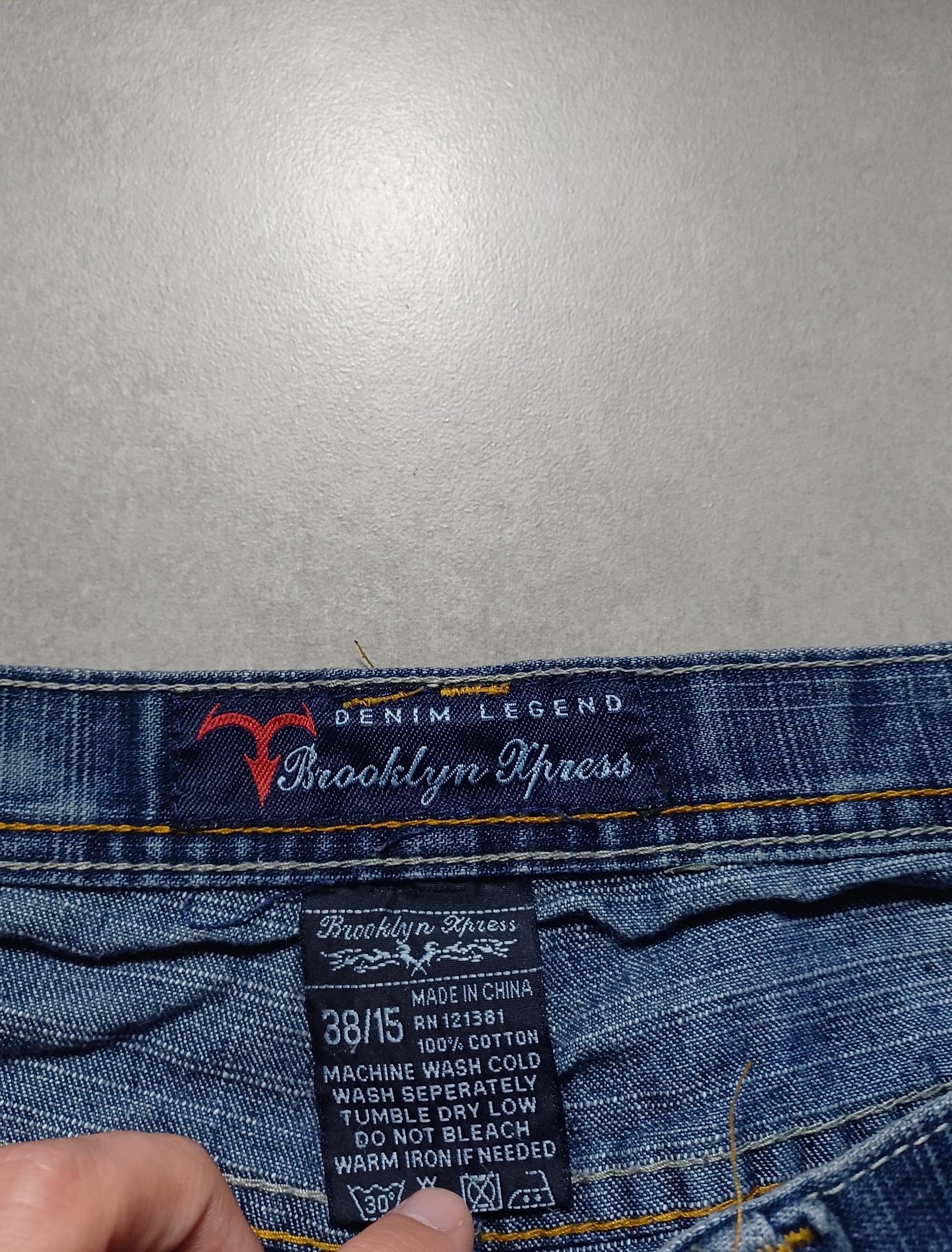 Niebieskie baggy jortsy Brooklyn