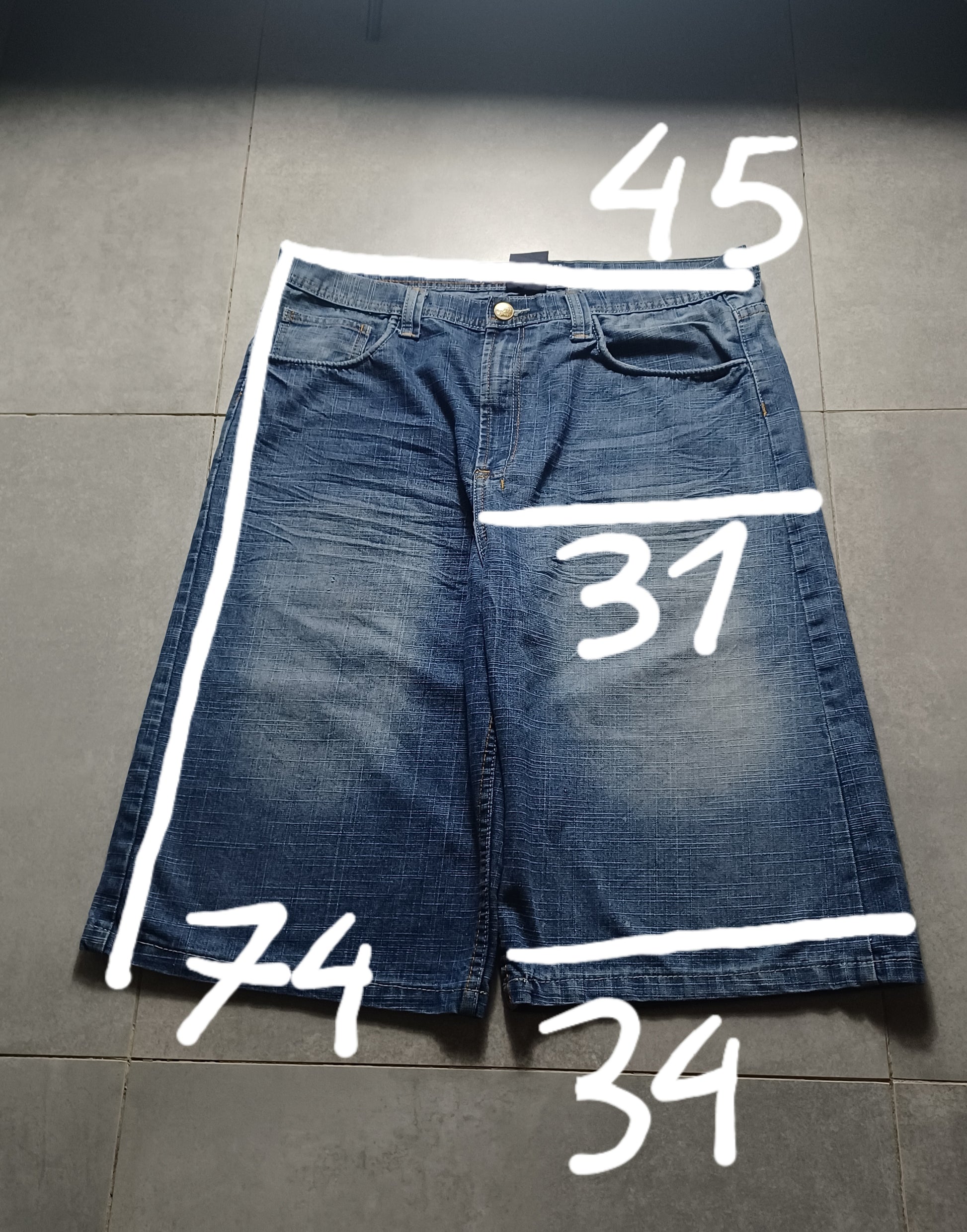 Niebieskie baggy jortsy Brooklyn