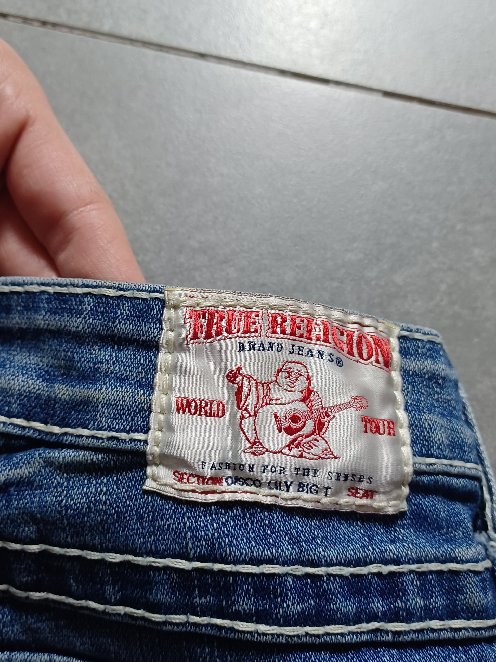 Low rise szorty jeansowe True Religion