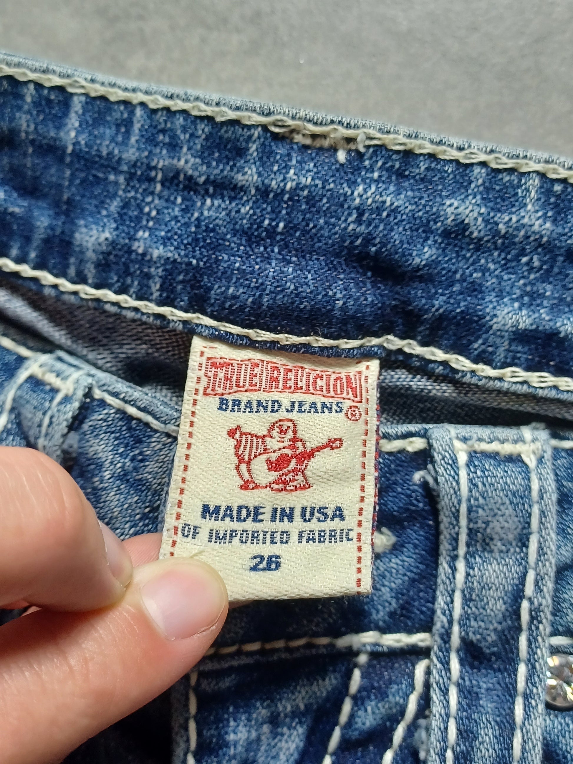 Low rise szorty jeansowe True Religion