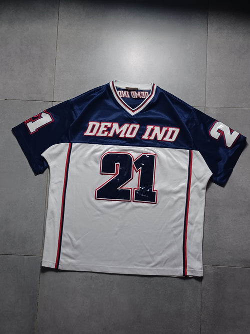Biało Granatowy Jersey Demo Industries