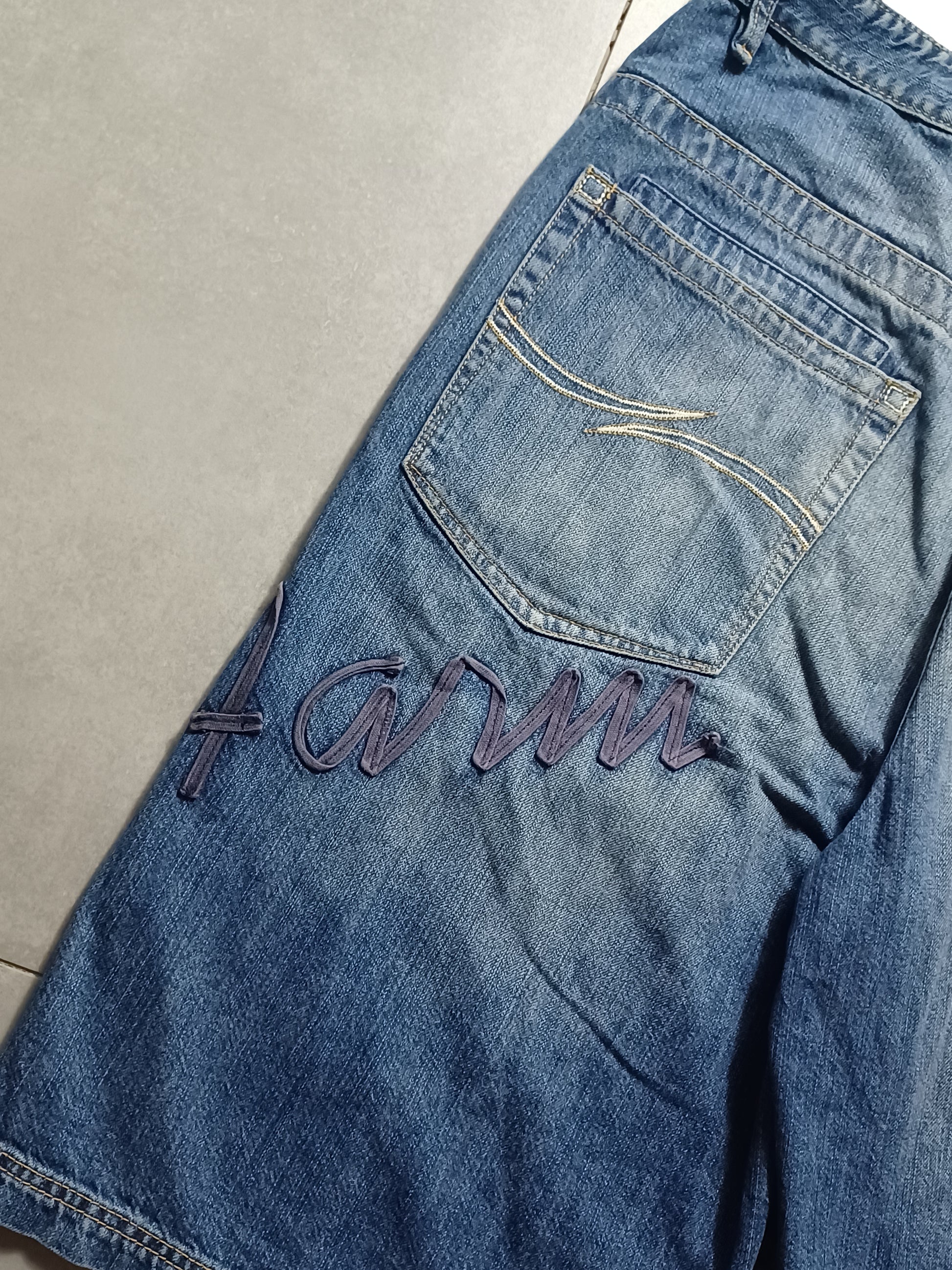 Niebieskie baggy Jortsy Phat Farm