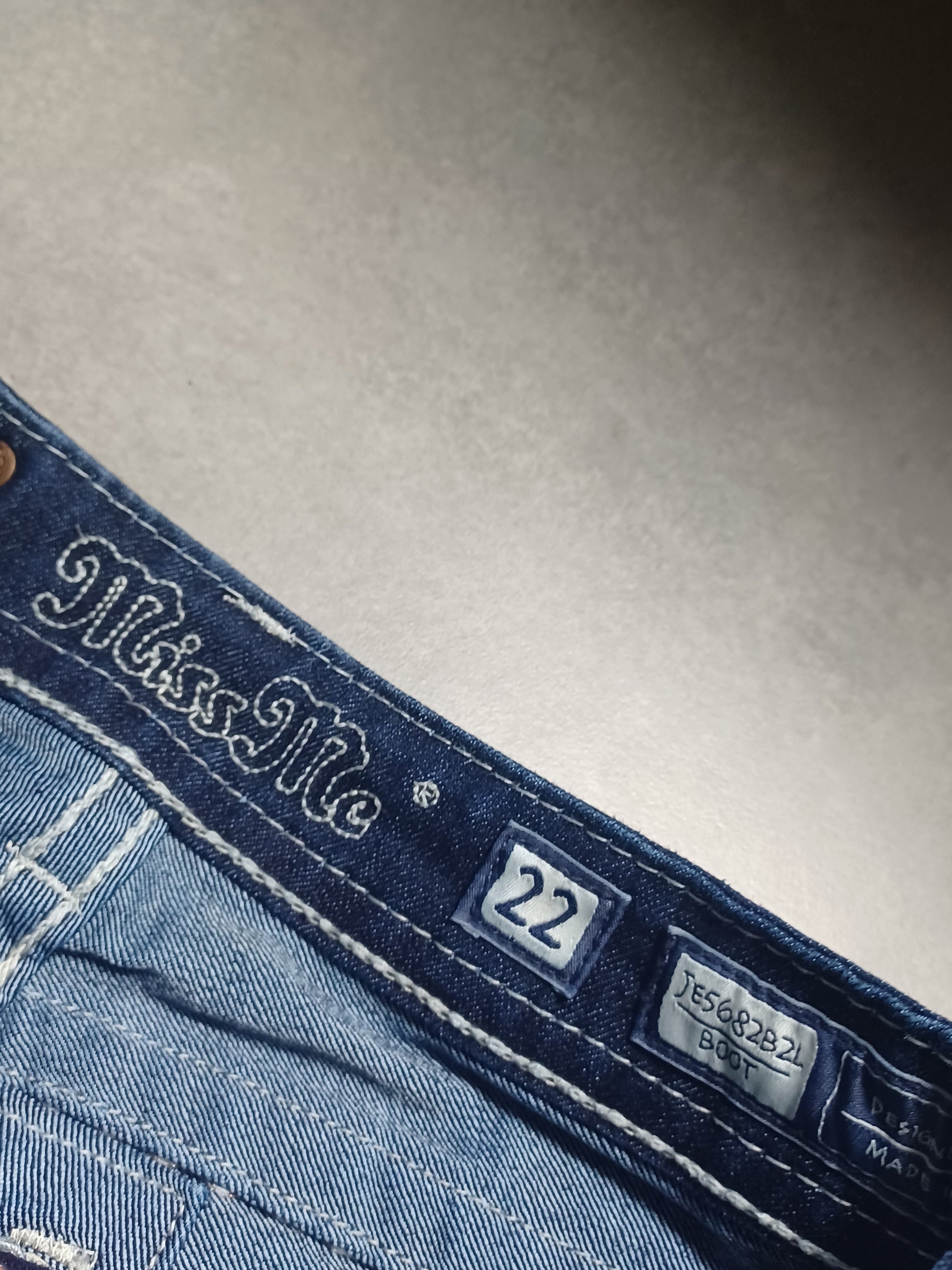 Granatowe Flared jeans Miss Me