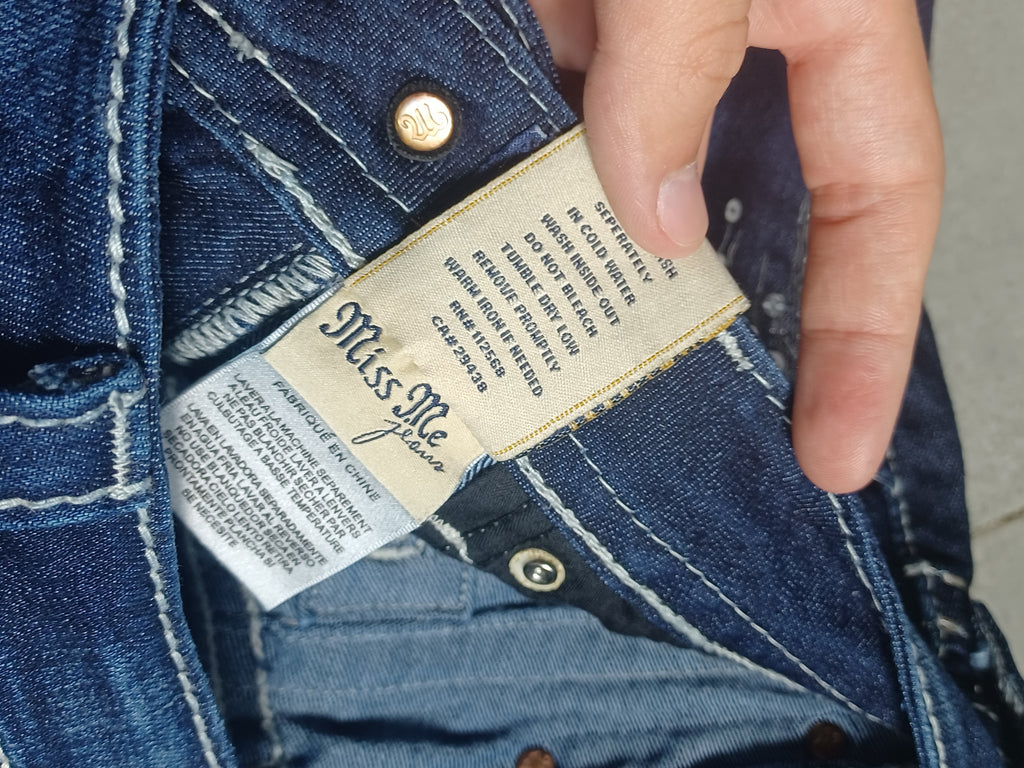 Granatowe Flared jeans Miss Me