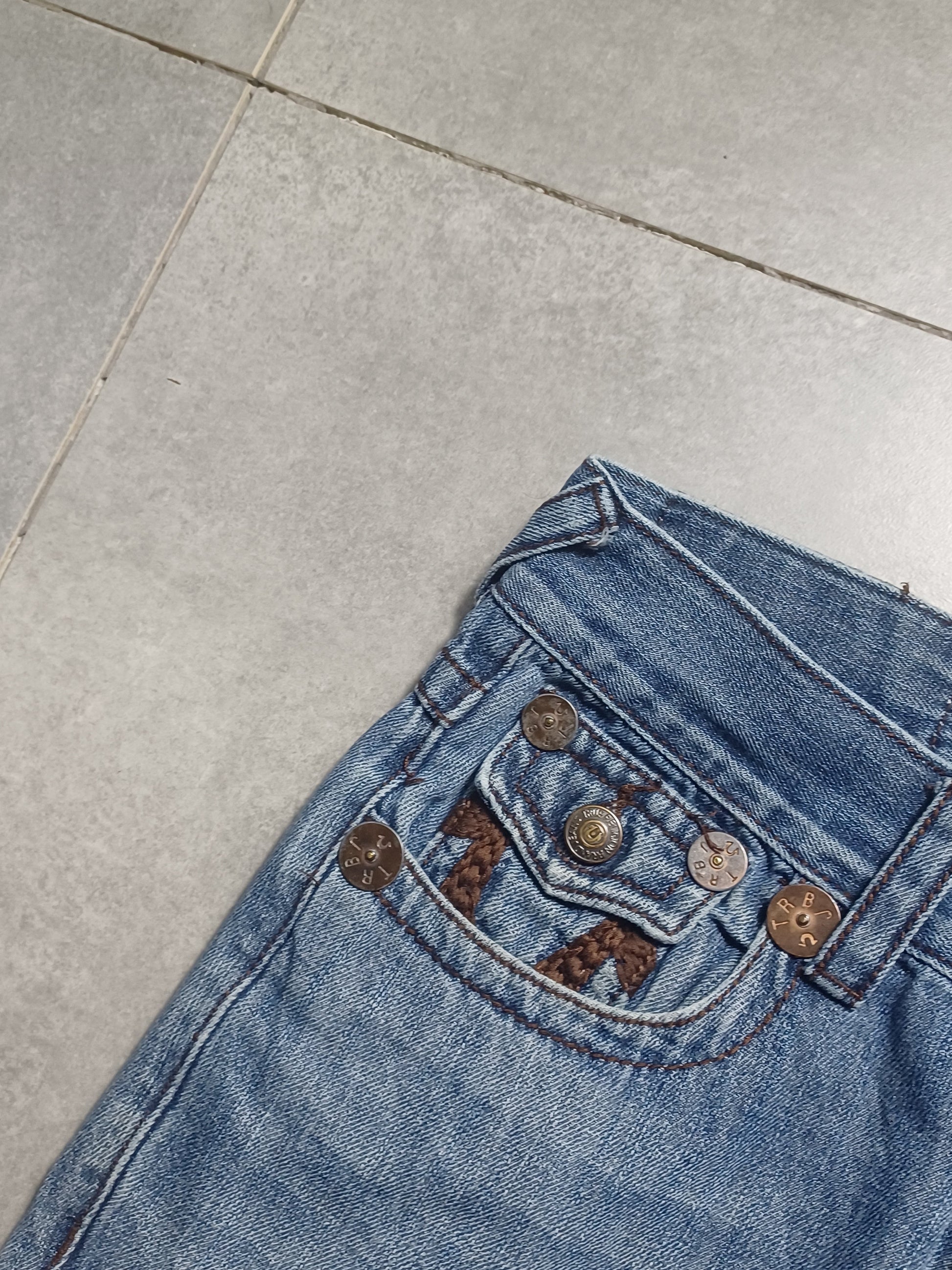 Niebieskie spodenki jeansowe True Religion