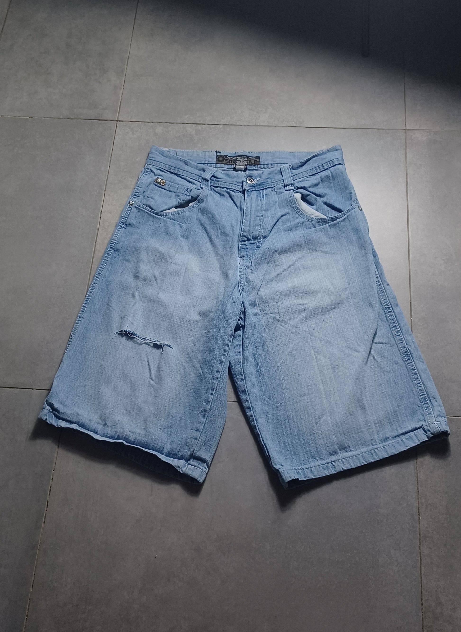 Jasnoniebieskie Jortsy Southpole distressed