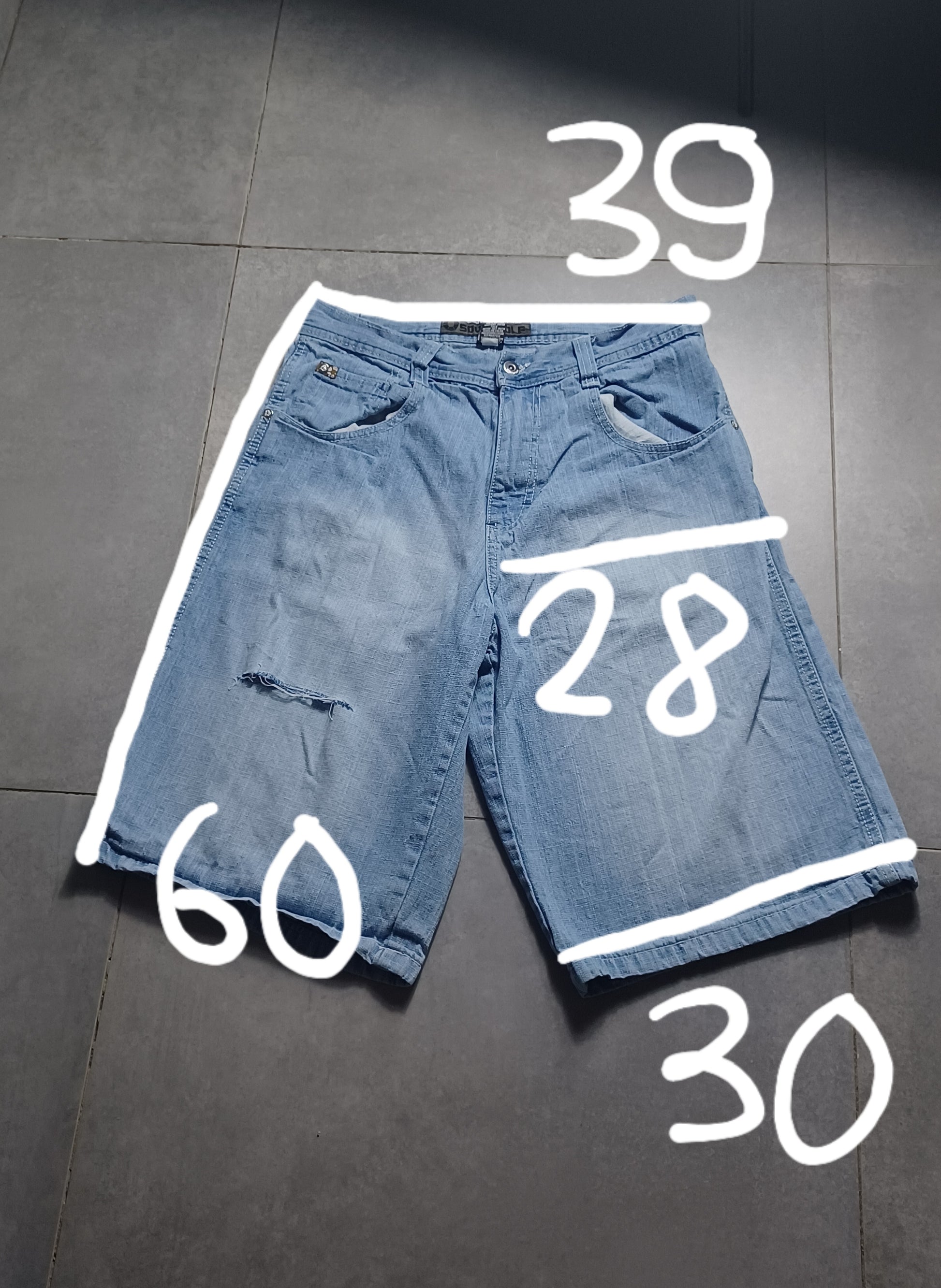 Jasnoniebieskie Jortsy Southpole distressed