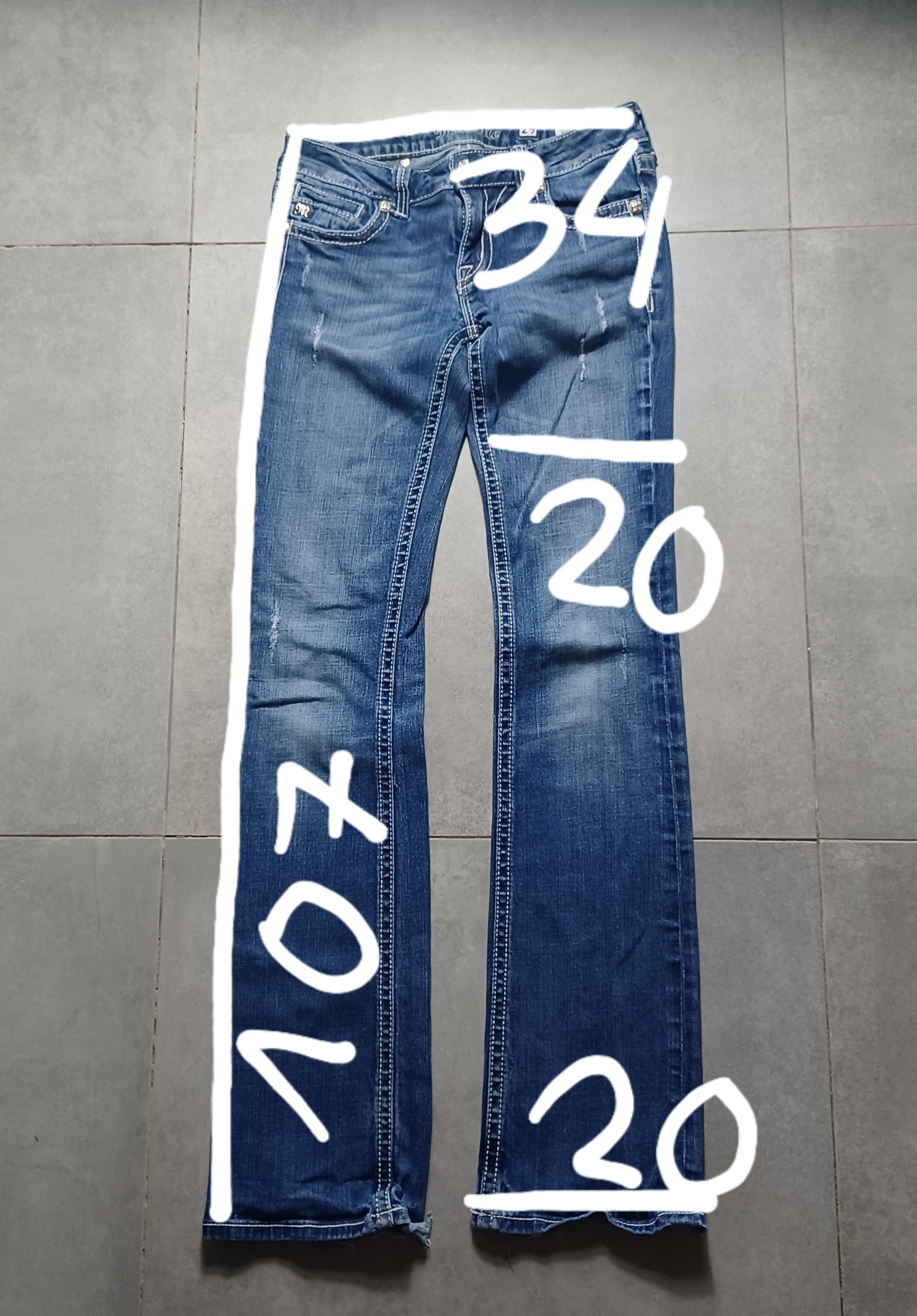 Granatowe low rise Flared jeansy Miss Me