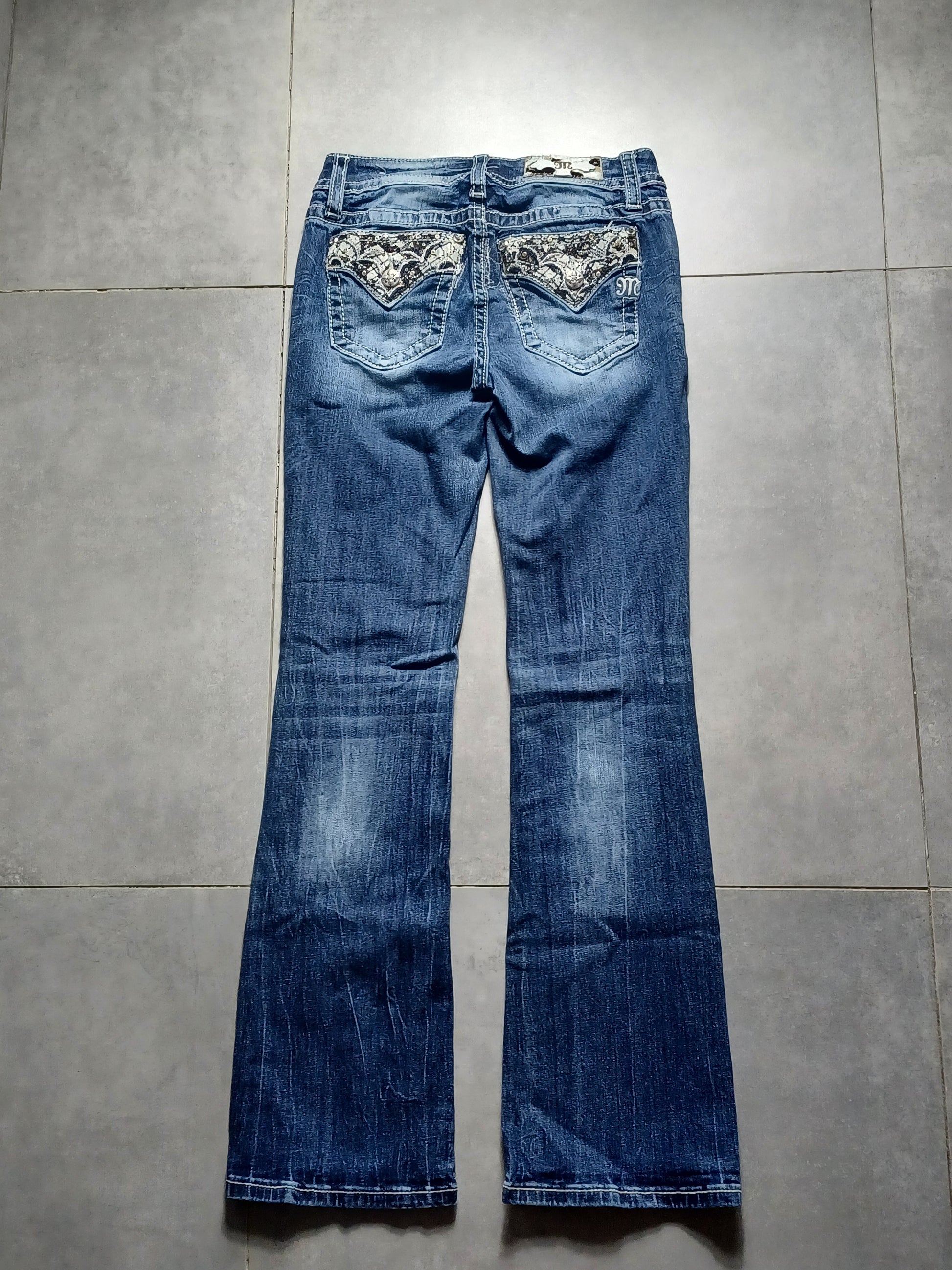 Granatowe low rise Flared Jeansy Miss Me