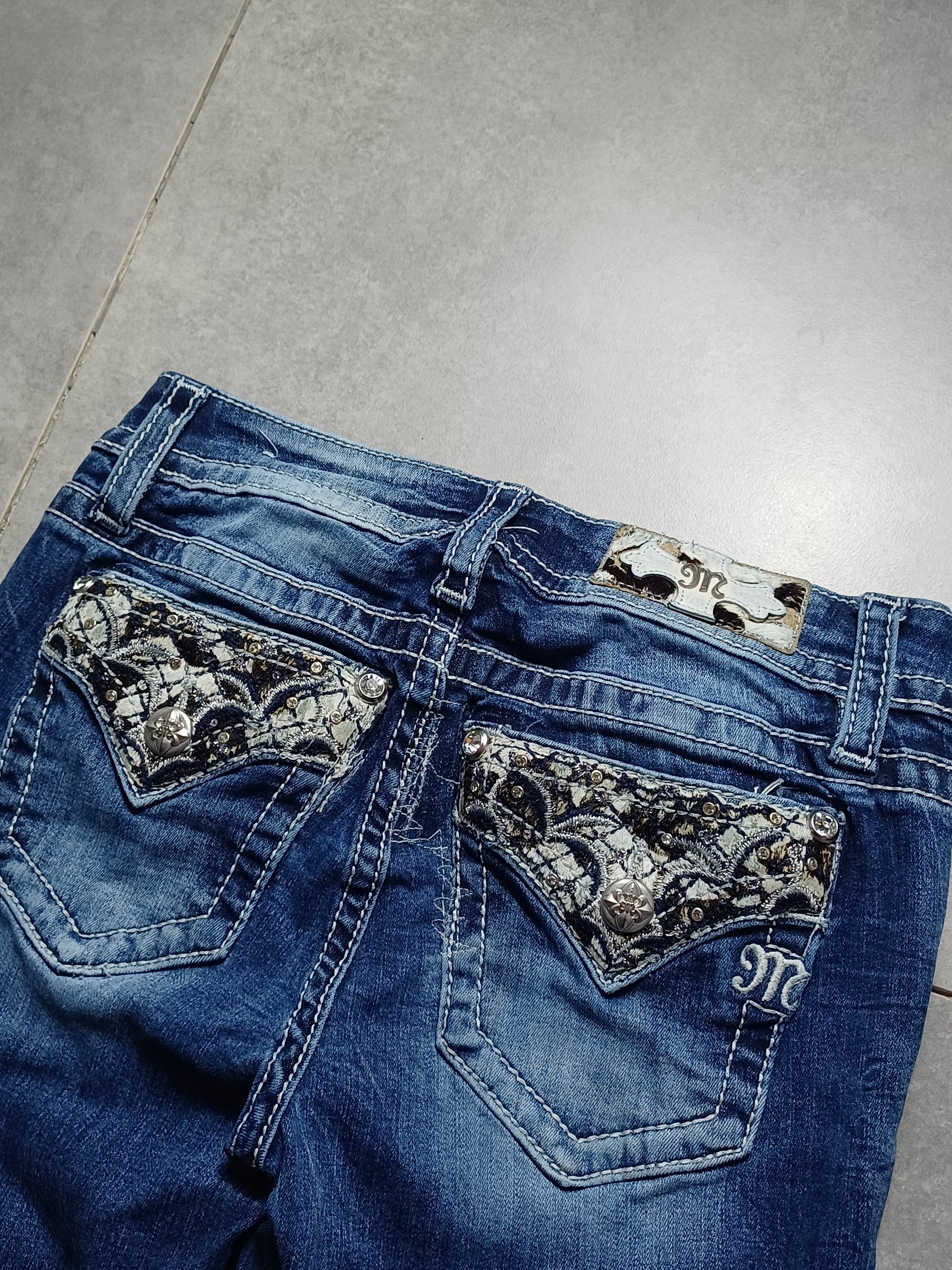 Granatowe low rise Flared Jeansy Miss Me