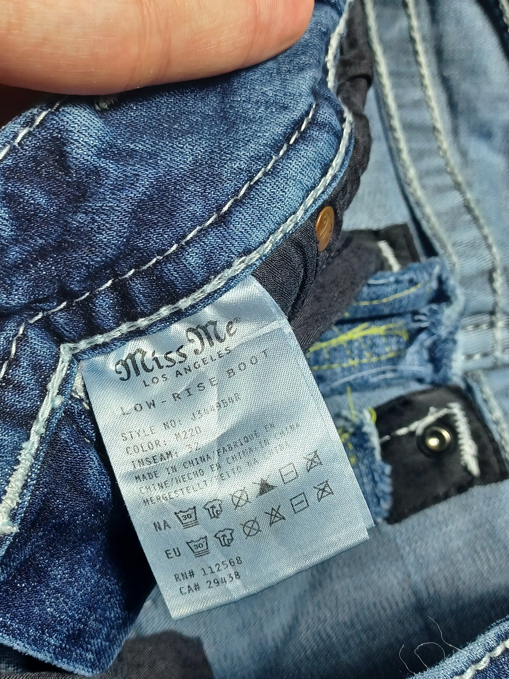 Granatowe low rise Flared Jeansy Miss Me