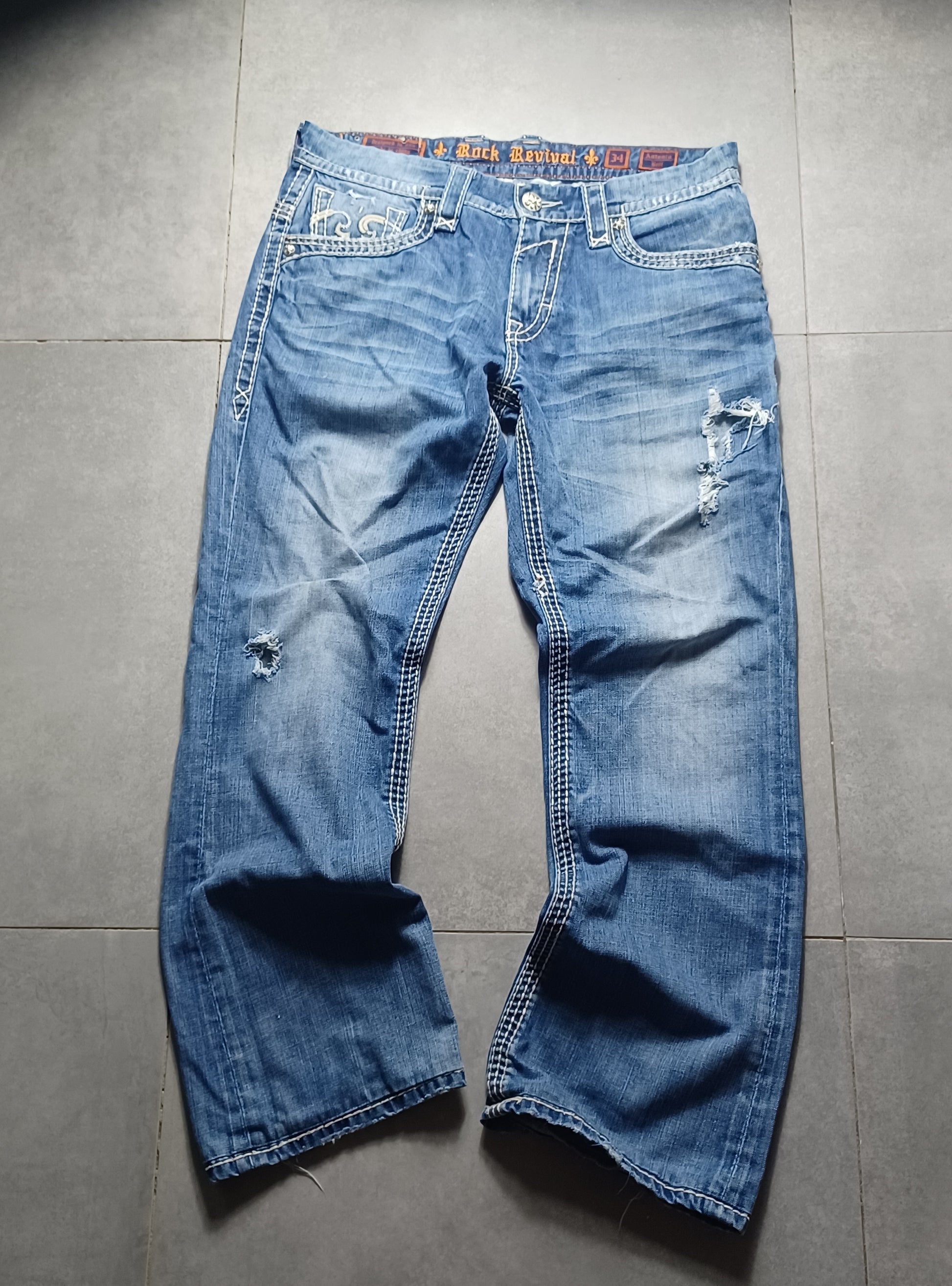 Niebieskie straight jeans Rock Revival