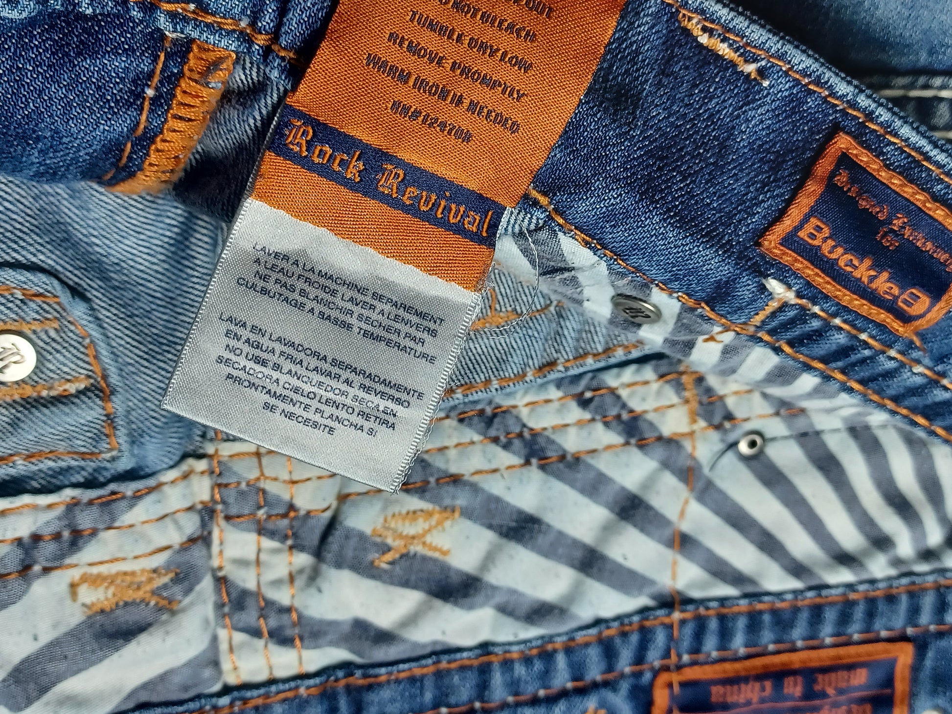 Niebieskie straight jeans Rock Revival