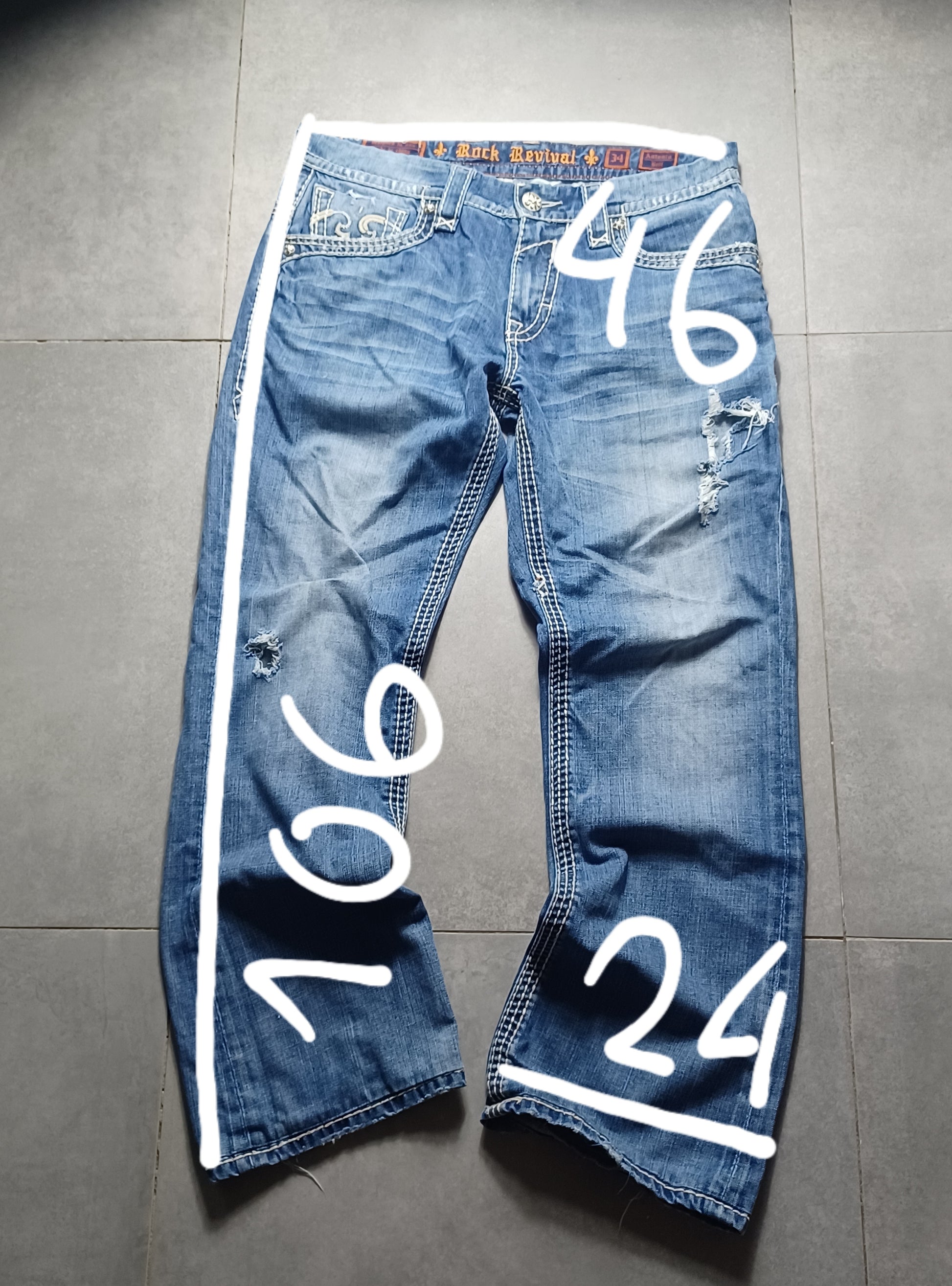 Niebieskie straight jeans Rock Revival