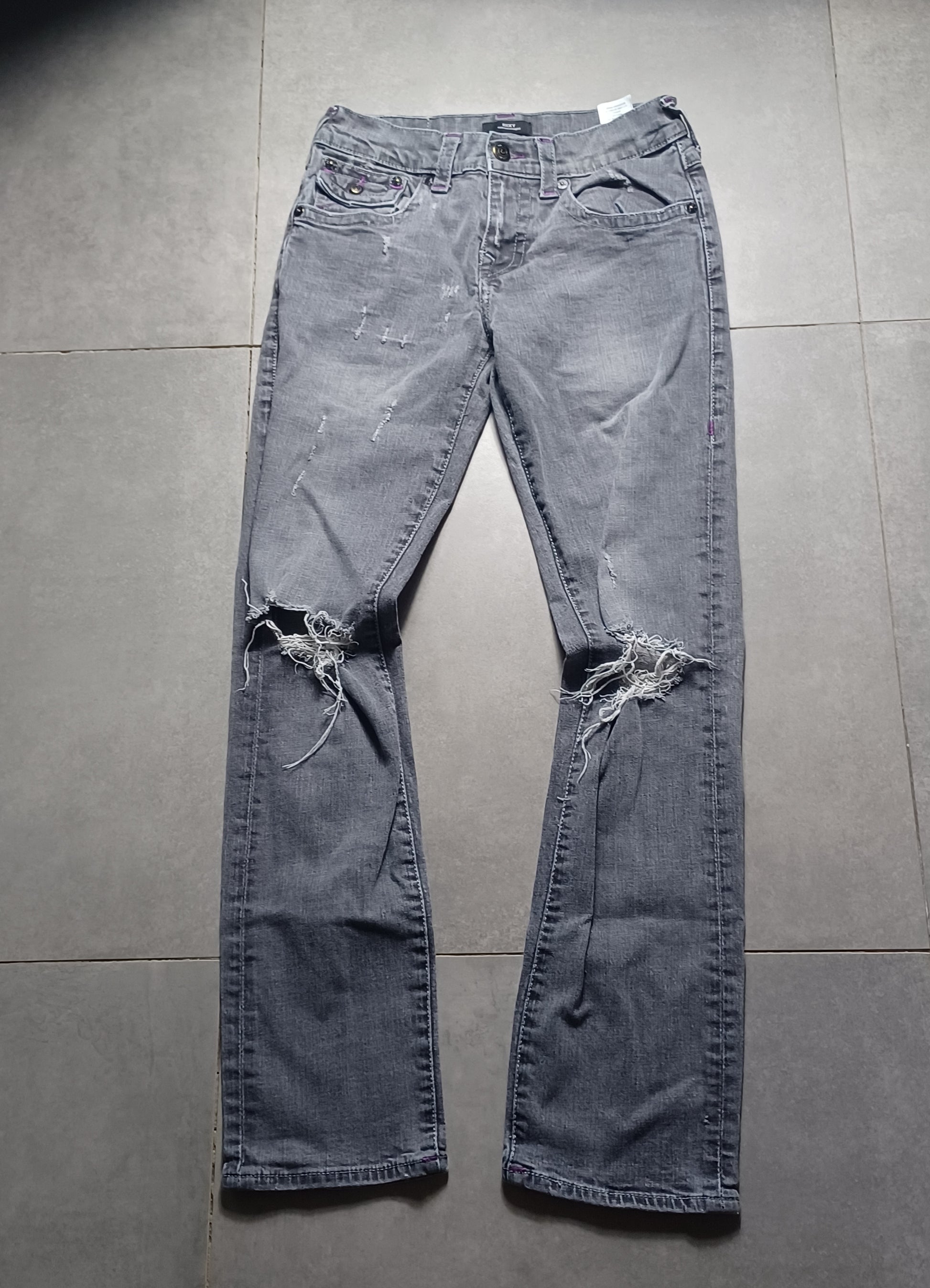 Szare Flared jeansy True Religion