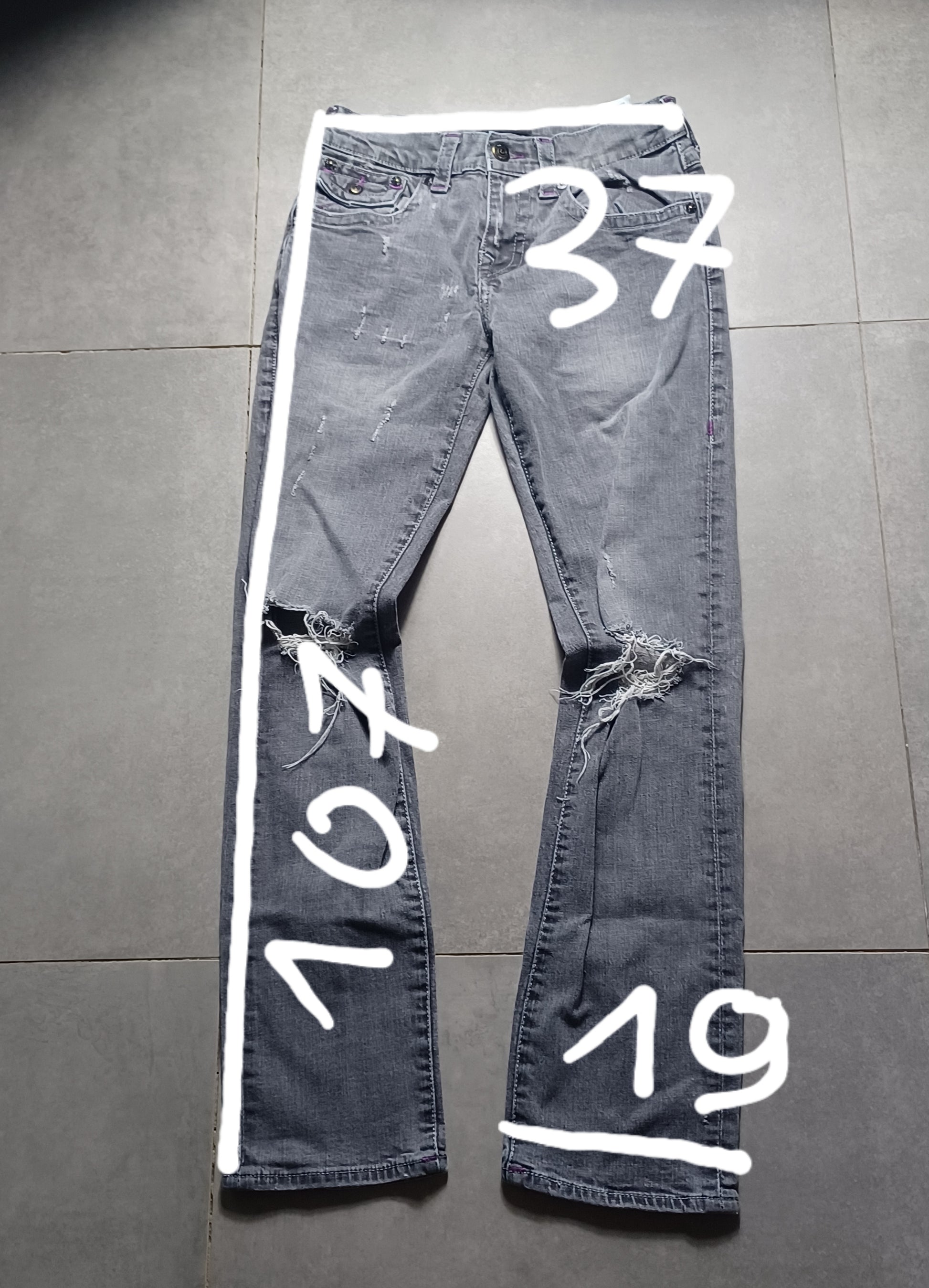 Szare Flared jeansy True Religion