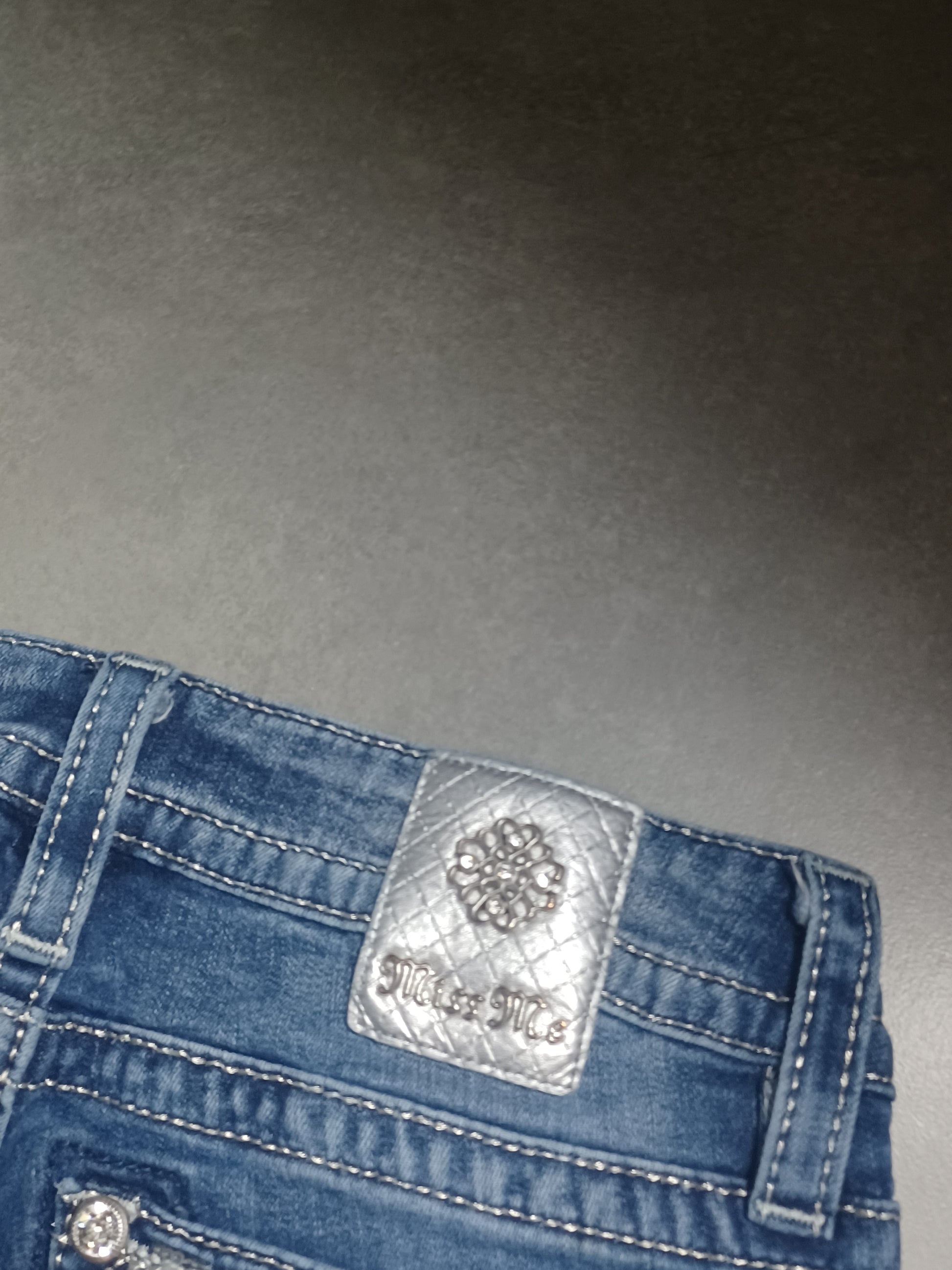 Granatowe low rise Flared jeansy Miss Me