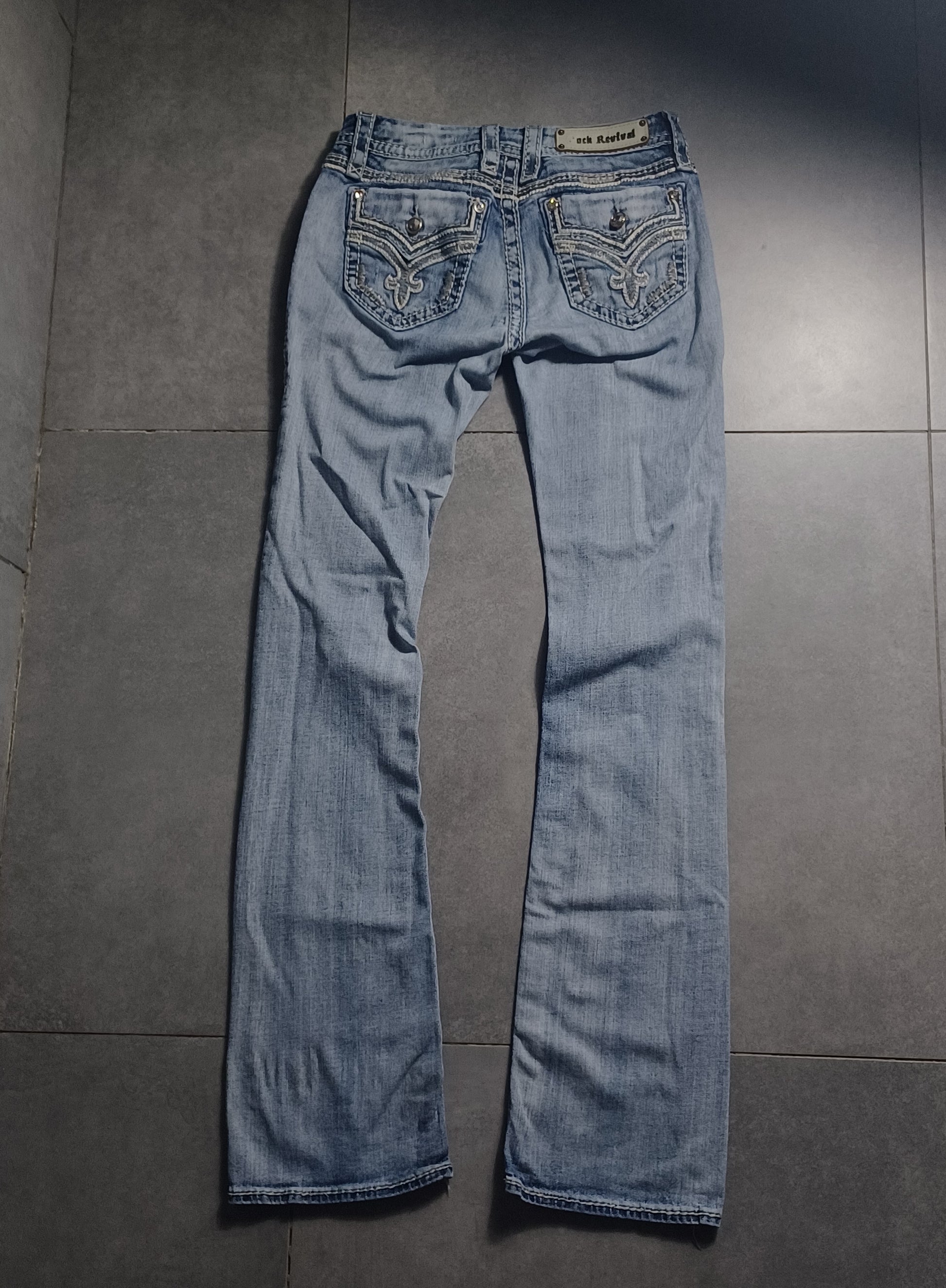 Jasnoniebieskie low rise jeansy Rock Revival