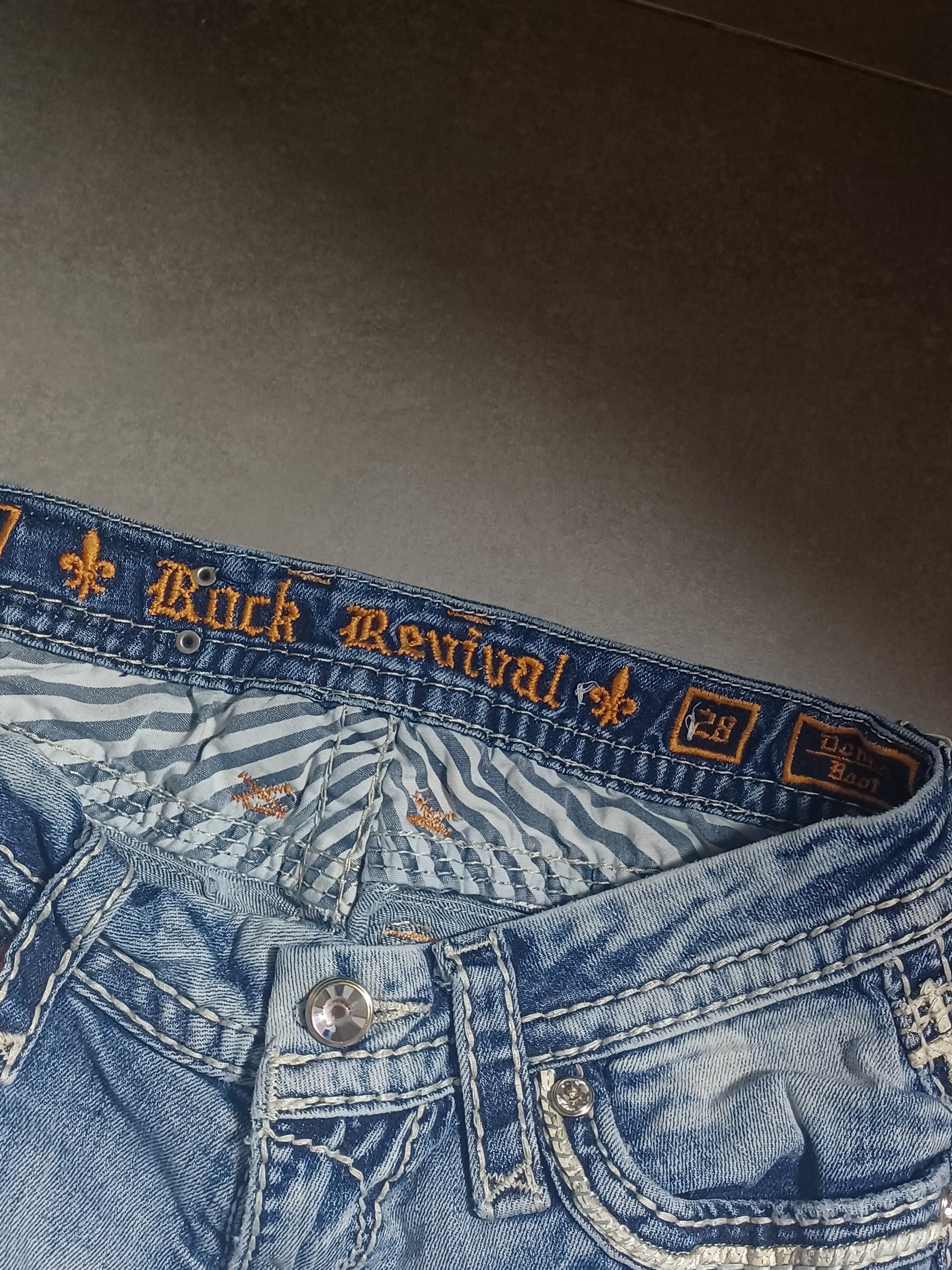 Jasnoniebieskie low rise jeansy Rock Revival