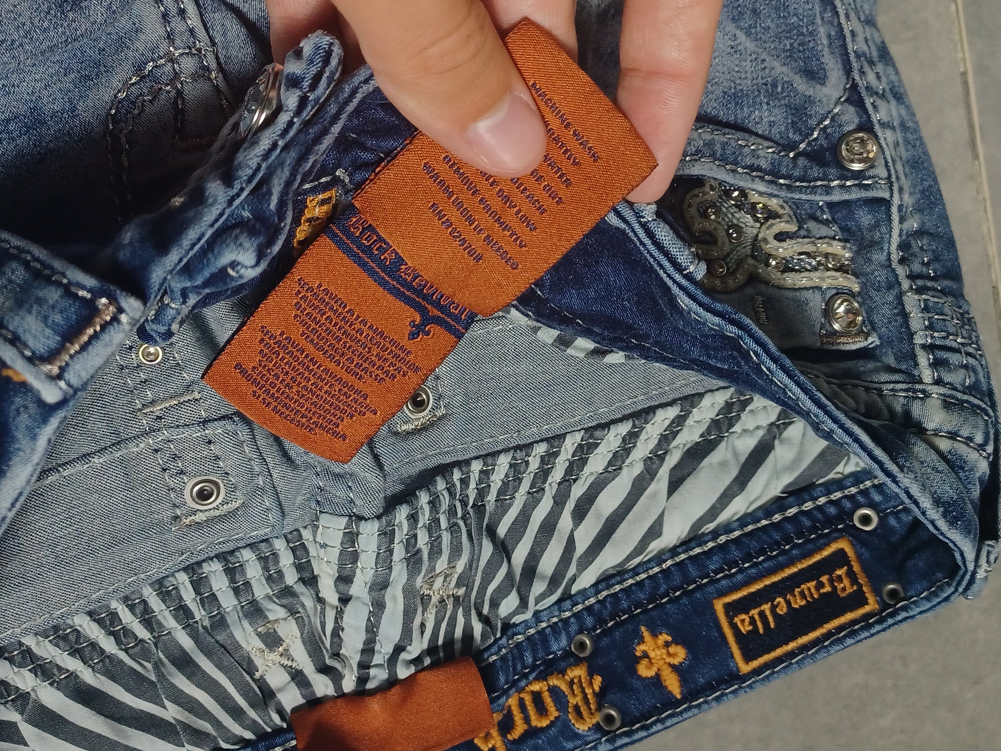 Jasnoniebieskie low rise flared jeansy Rock Revival