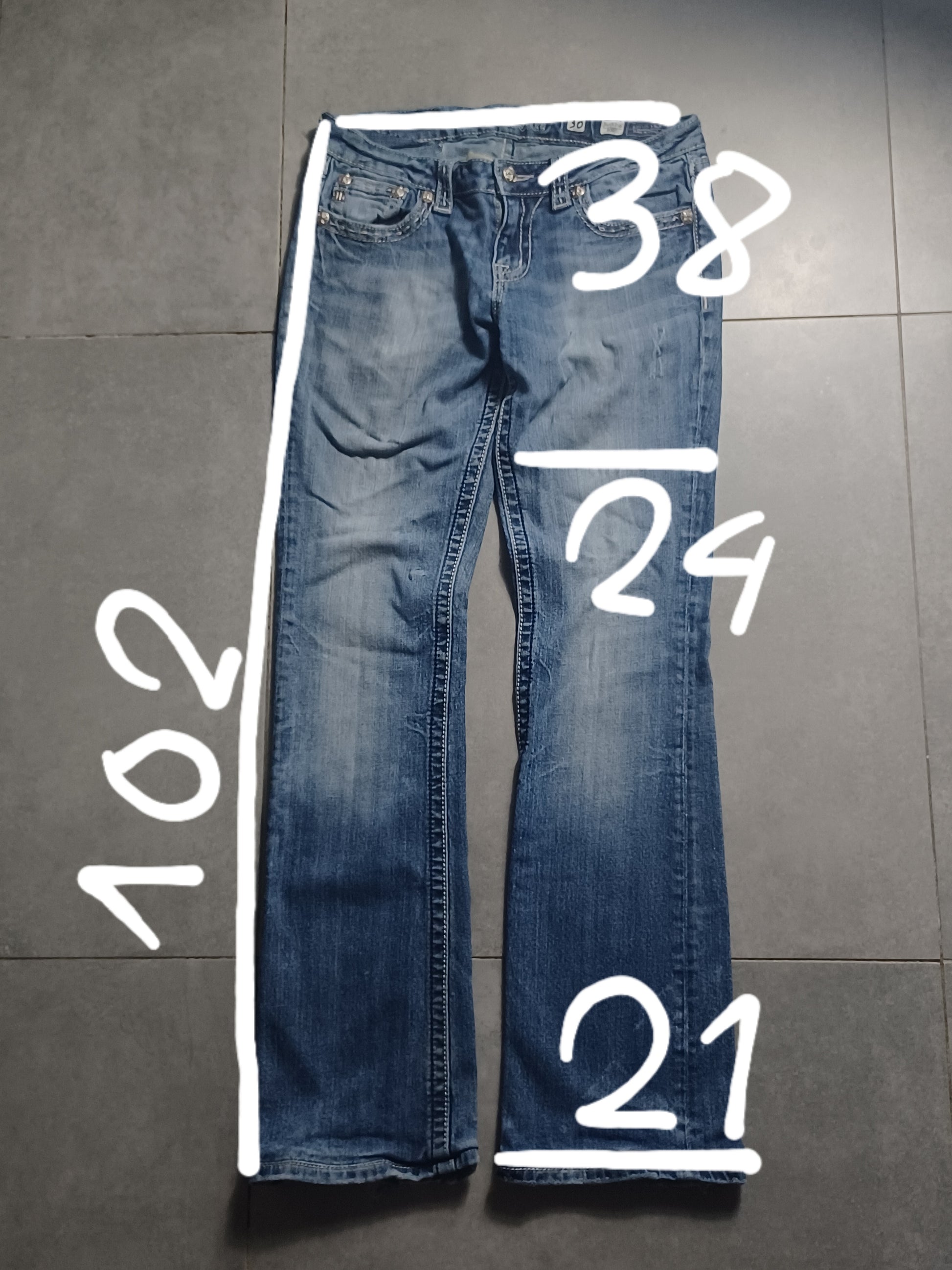 Granatowe low rise Flared jeansy Miss Me