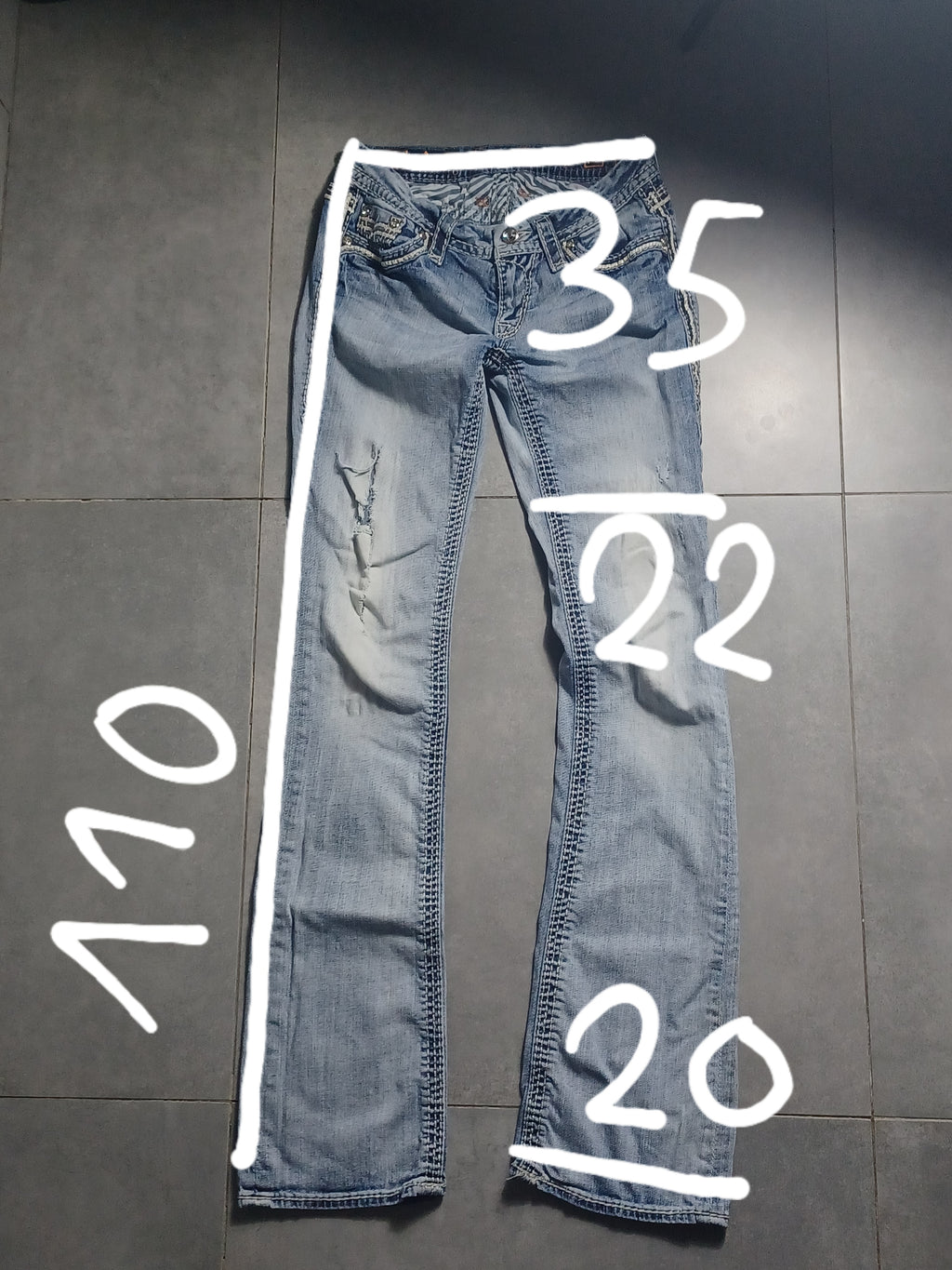 Jasnoniebieskie low rise jeansy Rock Revival