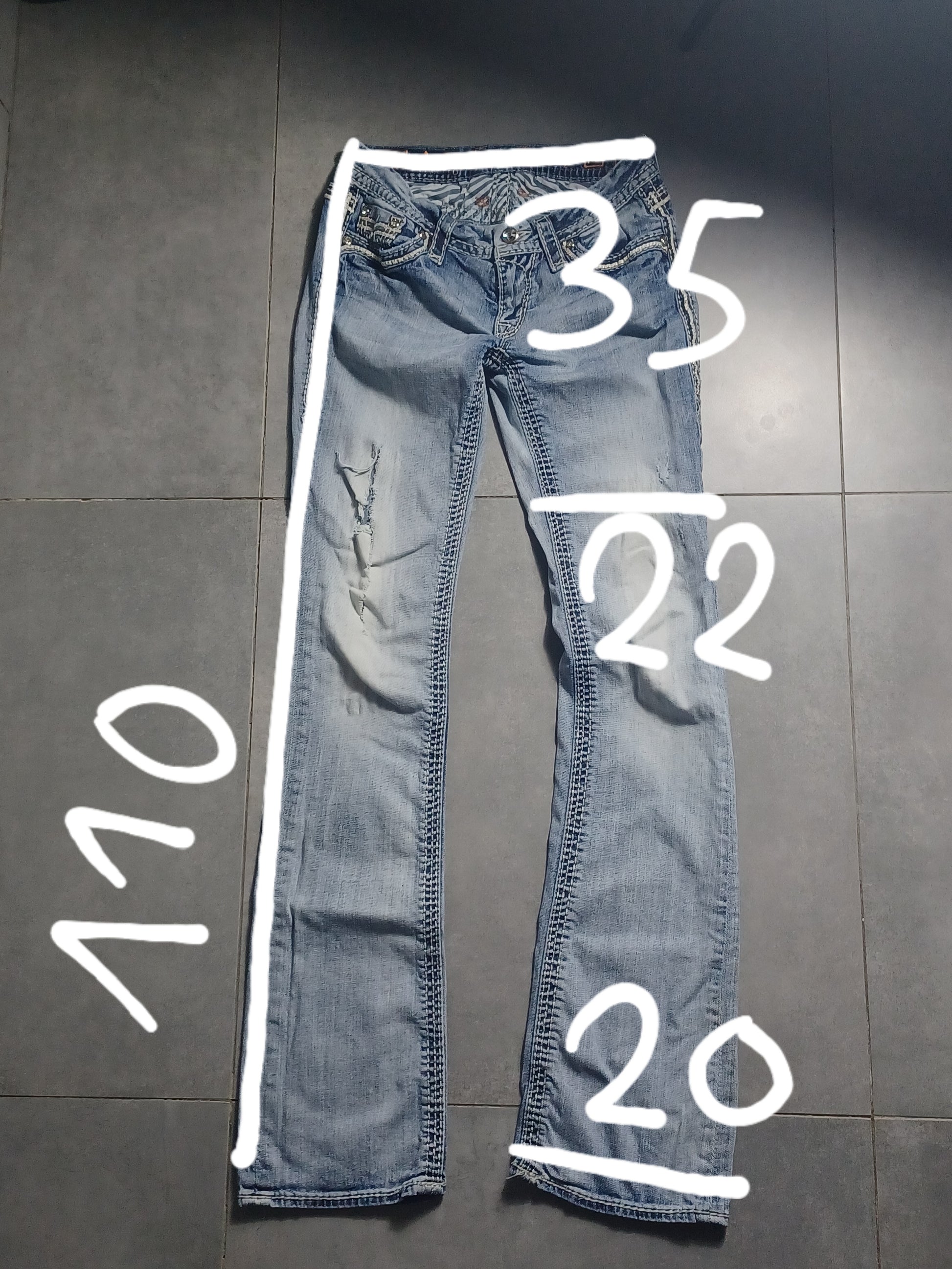 Jasnoniebieskie low rise jeansy Rock Revival