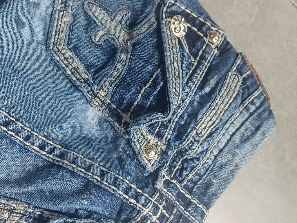 Niebieskie flared jeanst Rock Revival