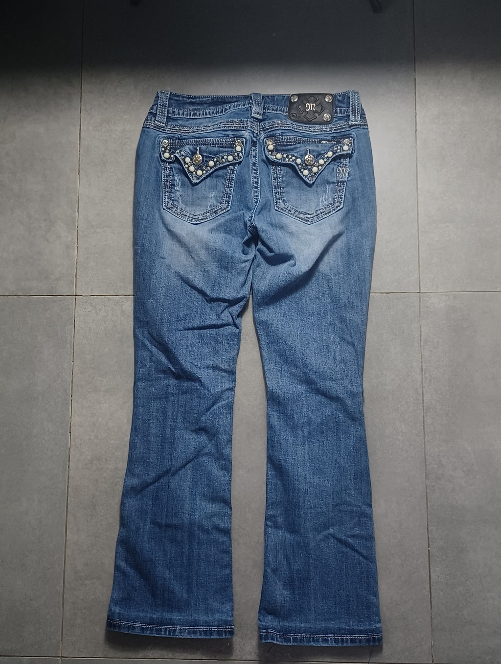 Granatowe Flared jeansy Miss Me