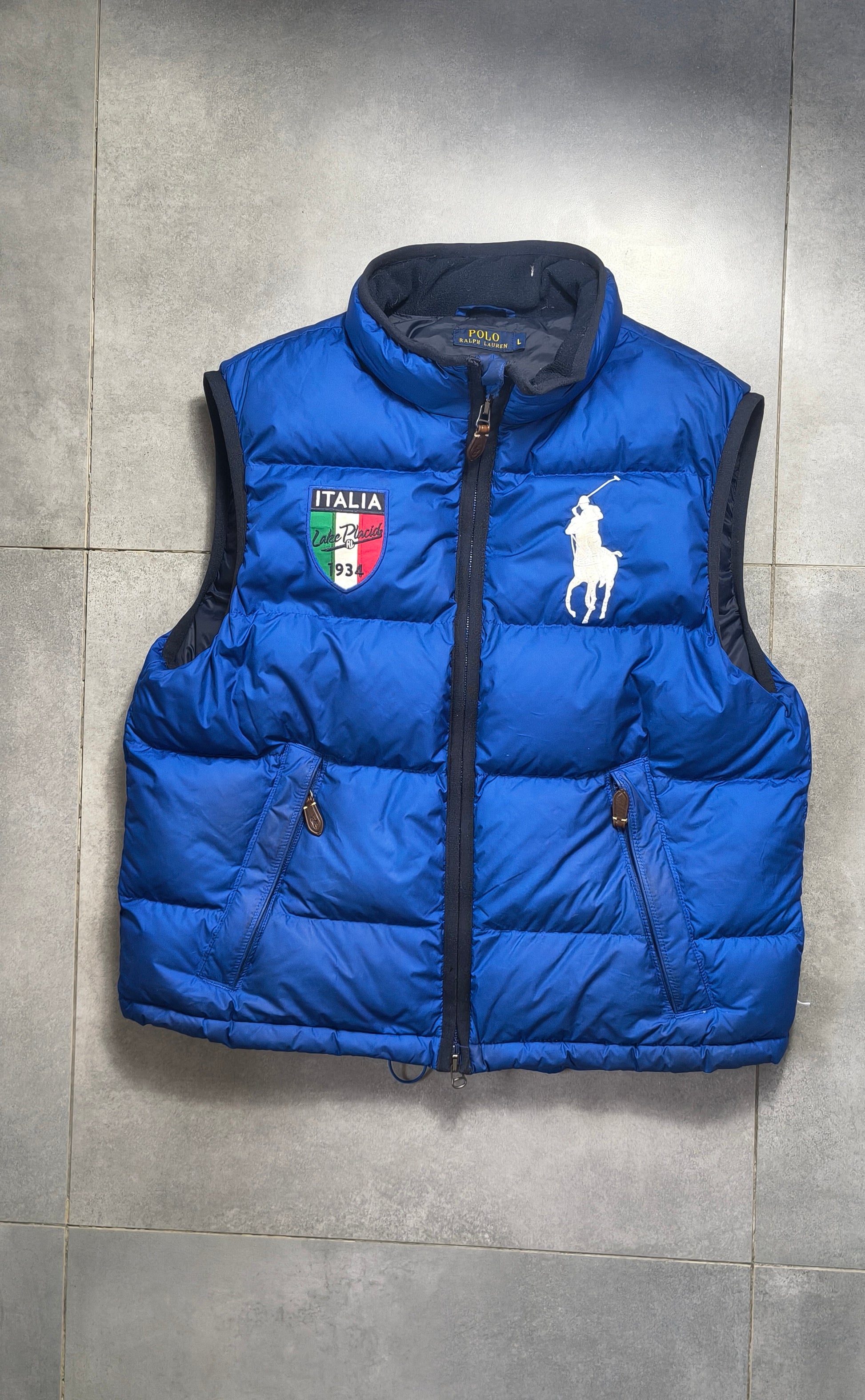 Niebieska kamizelka puchowa Ralph Lauren Italy