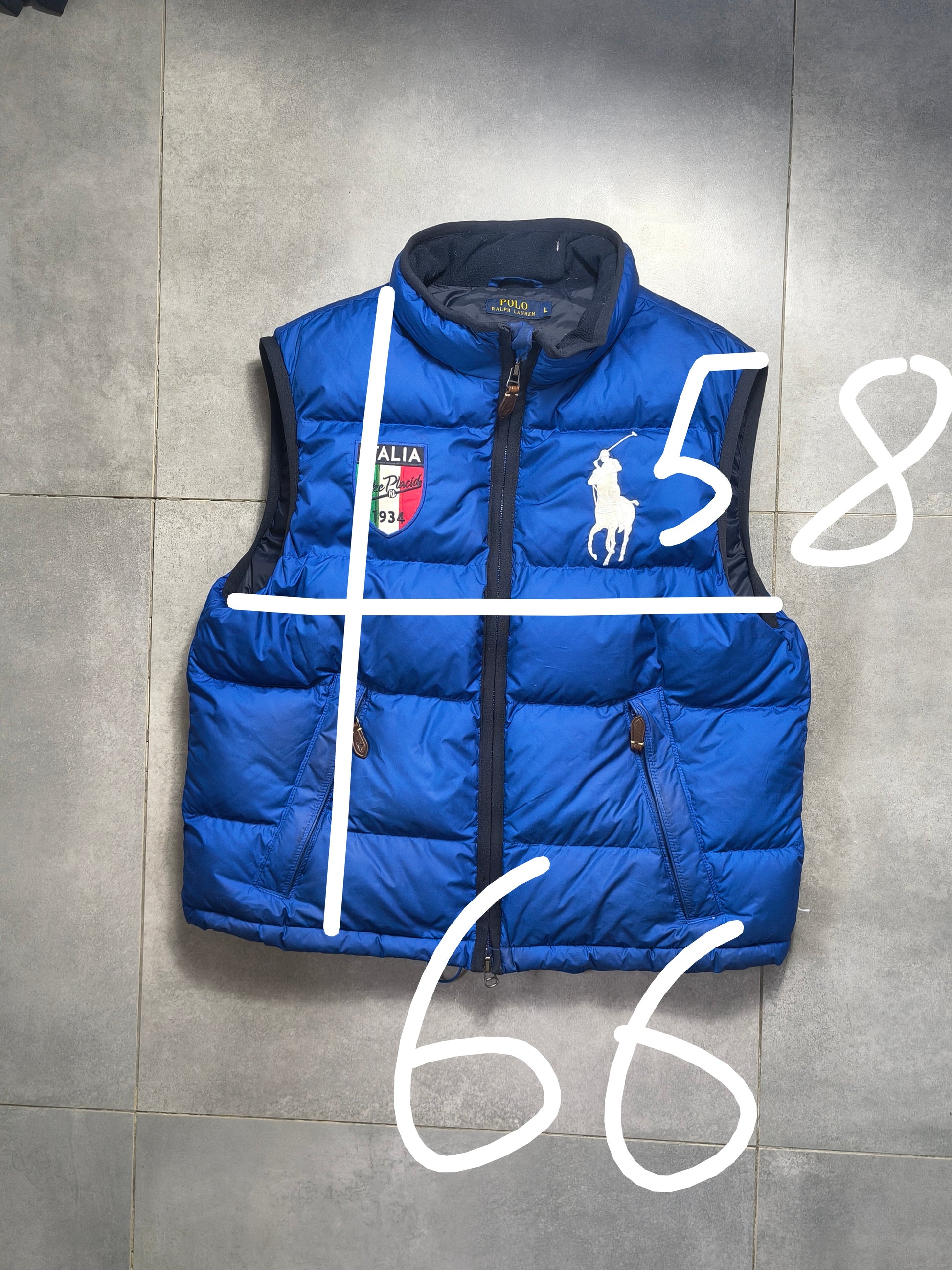 Niebieska kamizelka puchowa Ralph Lauren Italy