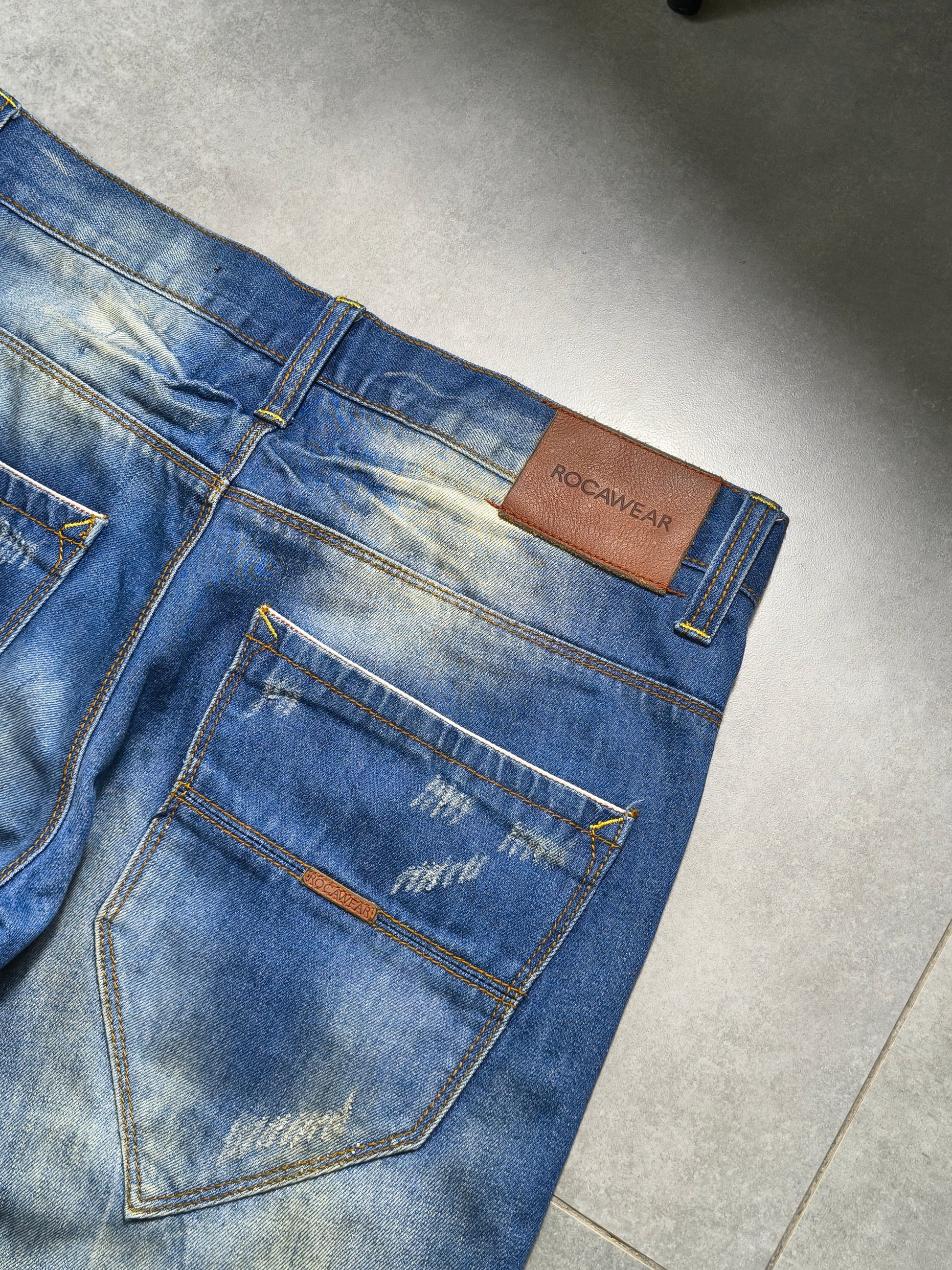 Niebieskie straight fit jeansy Rocawear