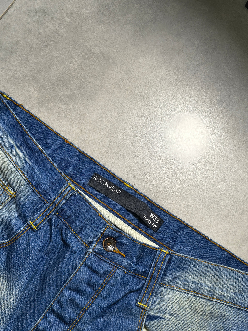 Niebieskie straight fit jeansy Rocawear
