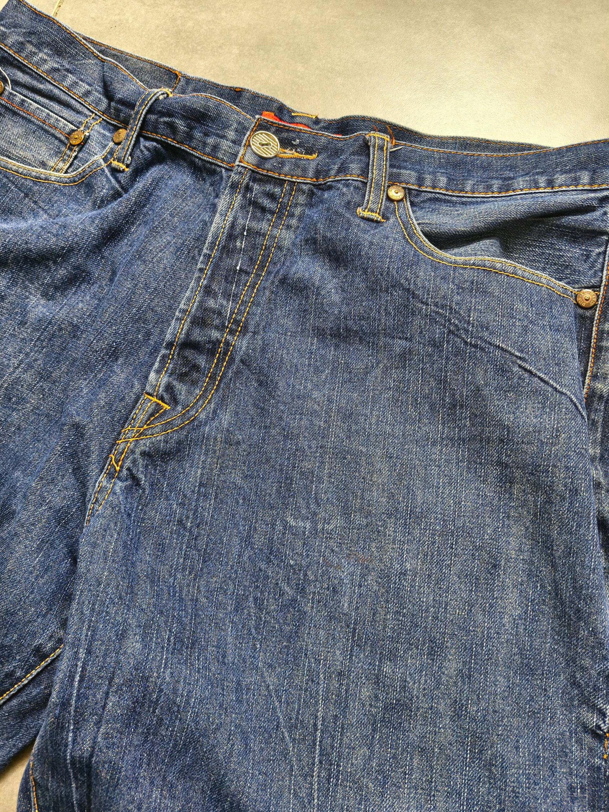 Granatowe baggy jeansy Ed Hardy