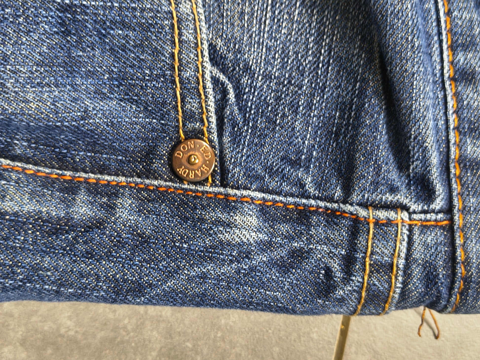 Granatowe baggy jeansy Ed Hardy