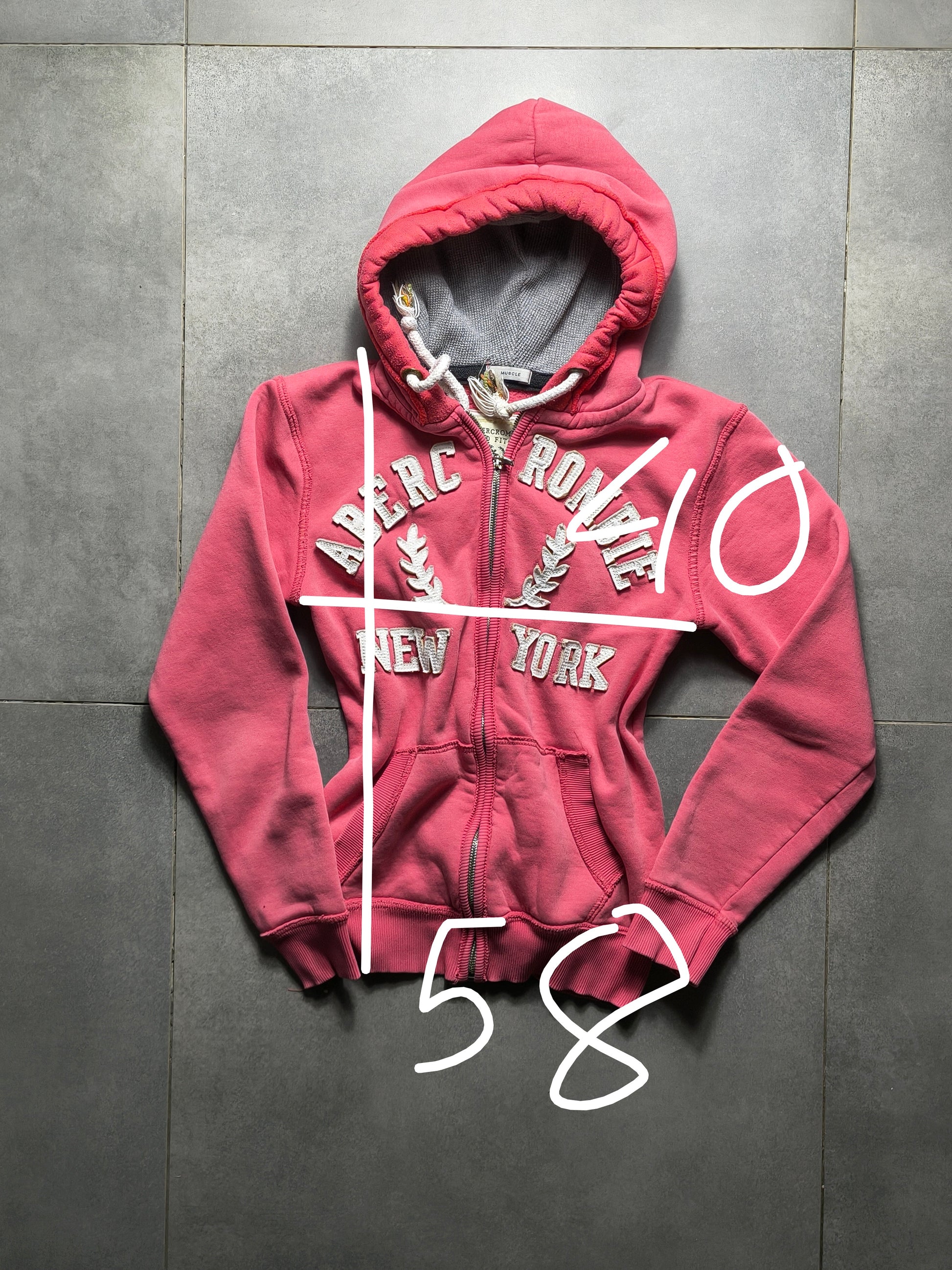 Różowa bluza rozpinana z kapturem Abercrombie and Fitch