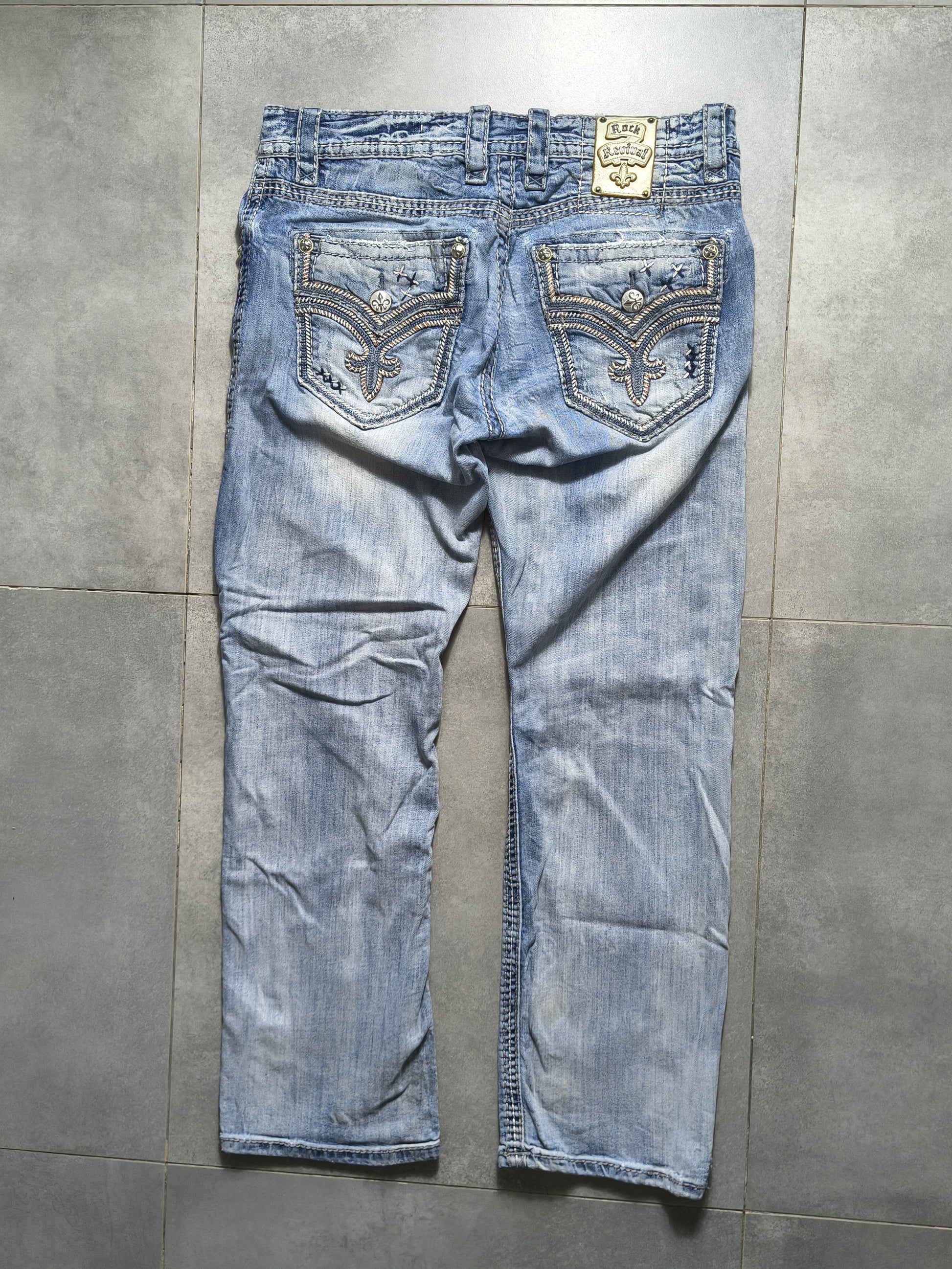 Jasnoniebieskie straight fit jeansy Rock Revival