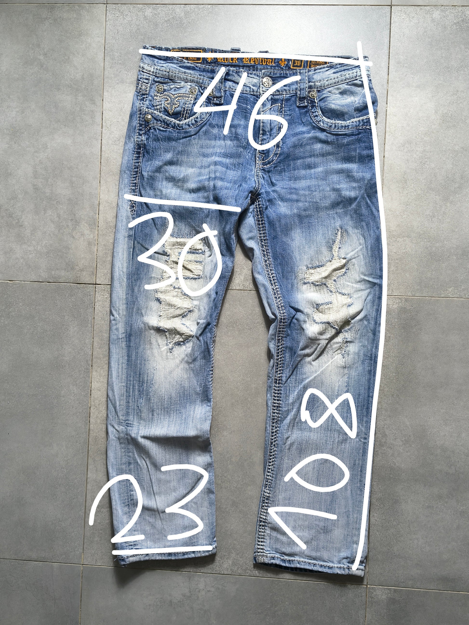 Jasnoniebieskie straight fit jeansy Rock Revival