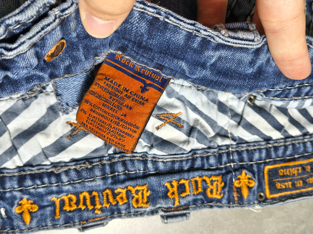 Jasnoniebieskie straight fit jeansy Rock Revival