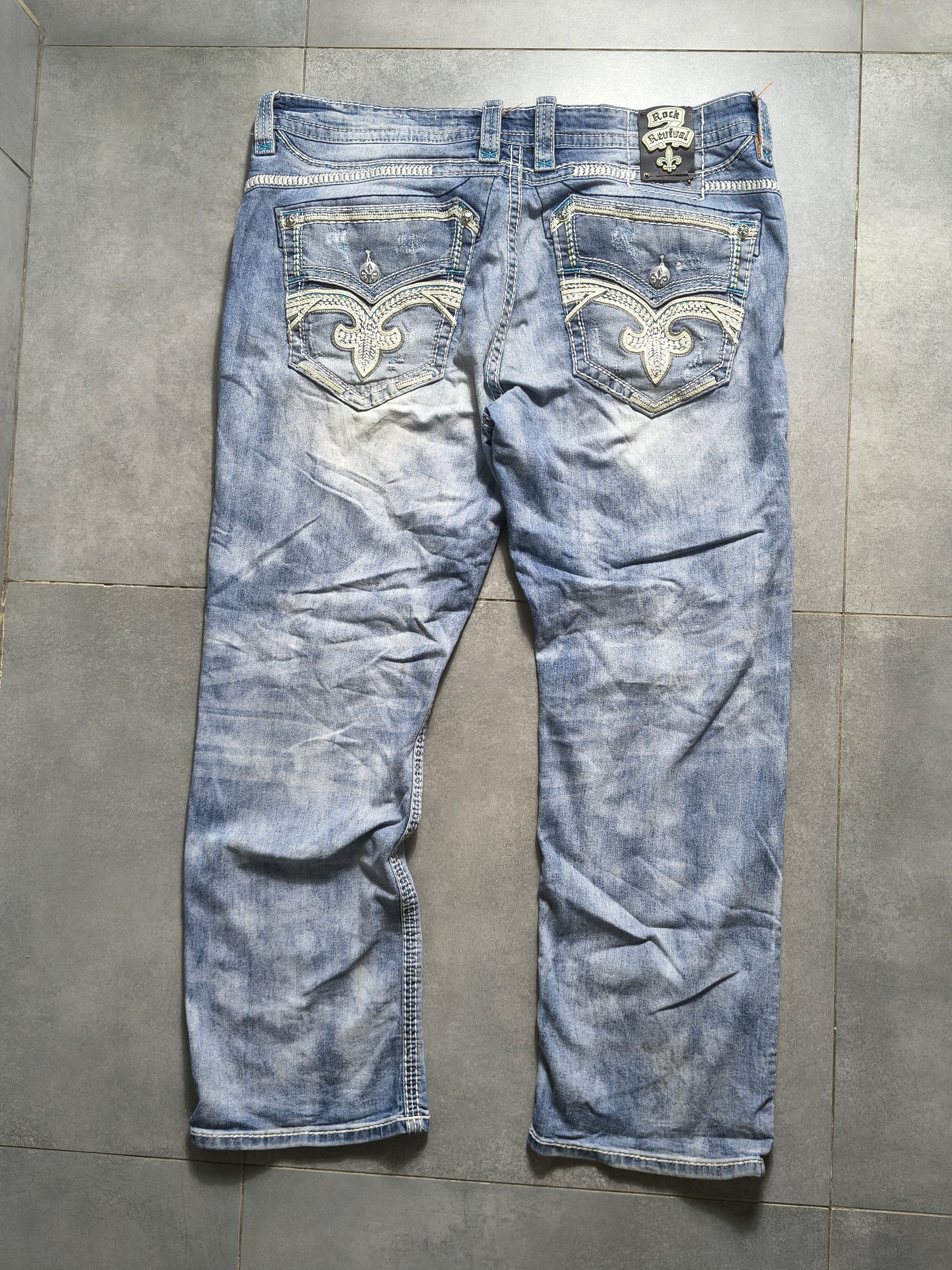 Jasnoniebieskie straight jeansy Rock Revival