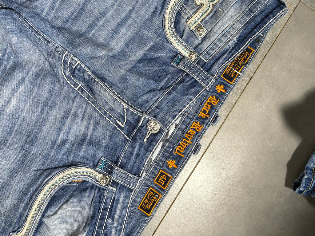 Jasnoniebieskie straight jeansy Rock Revival