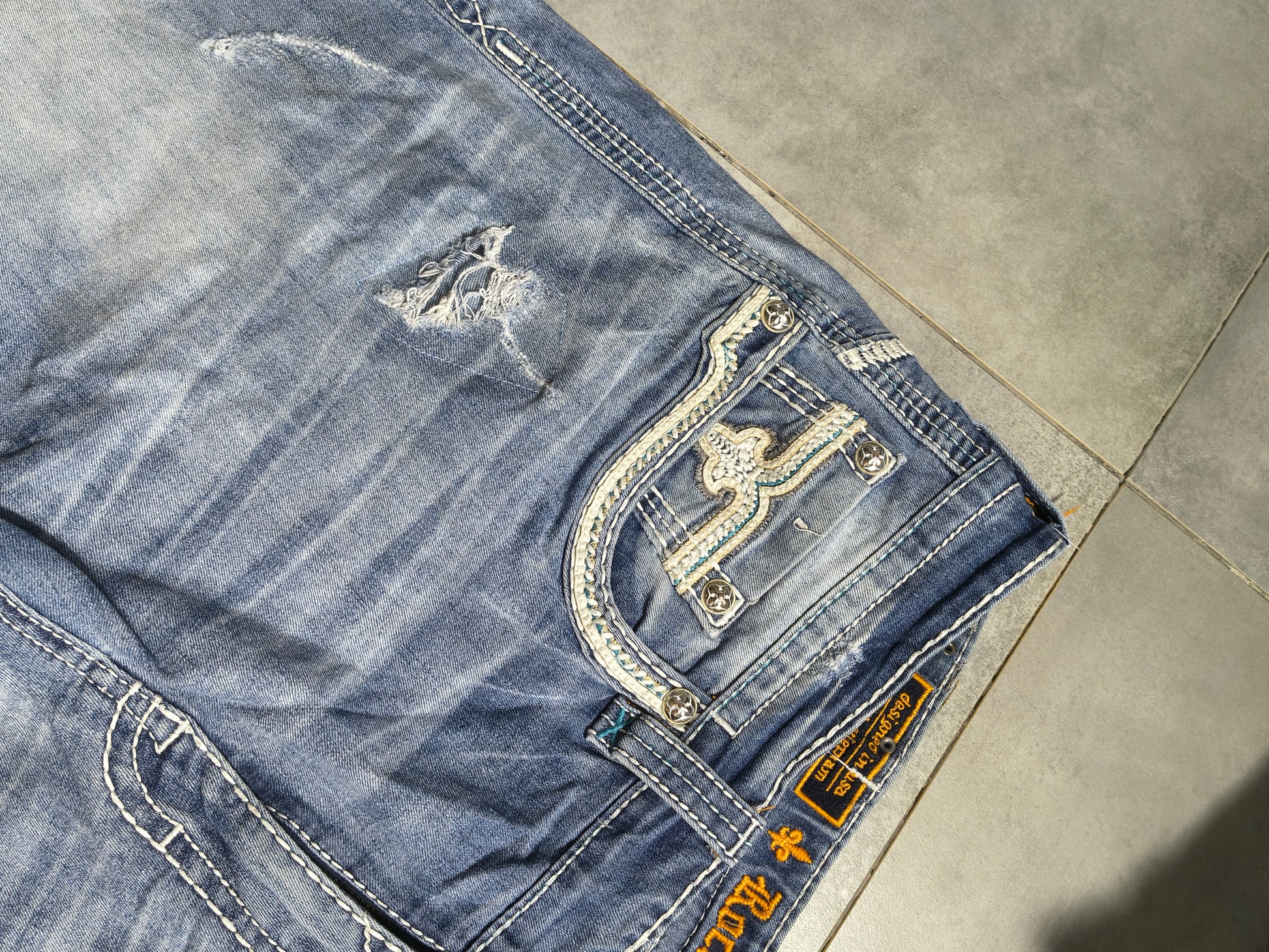 Jasnoniebieskie straight jeansy Rock Revival